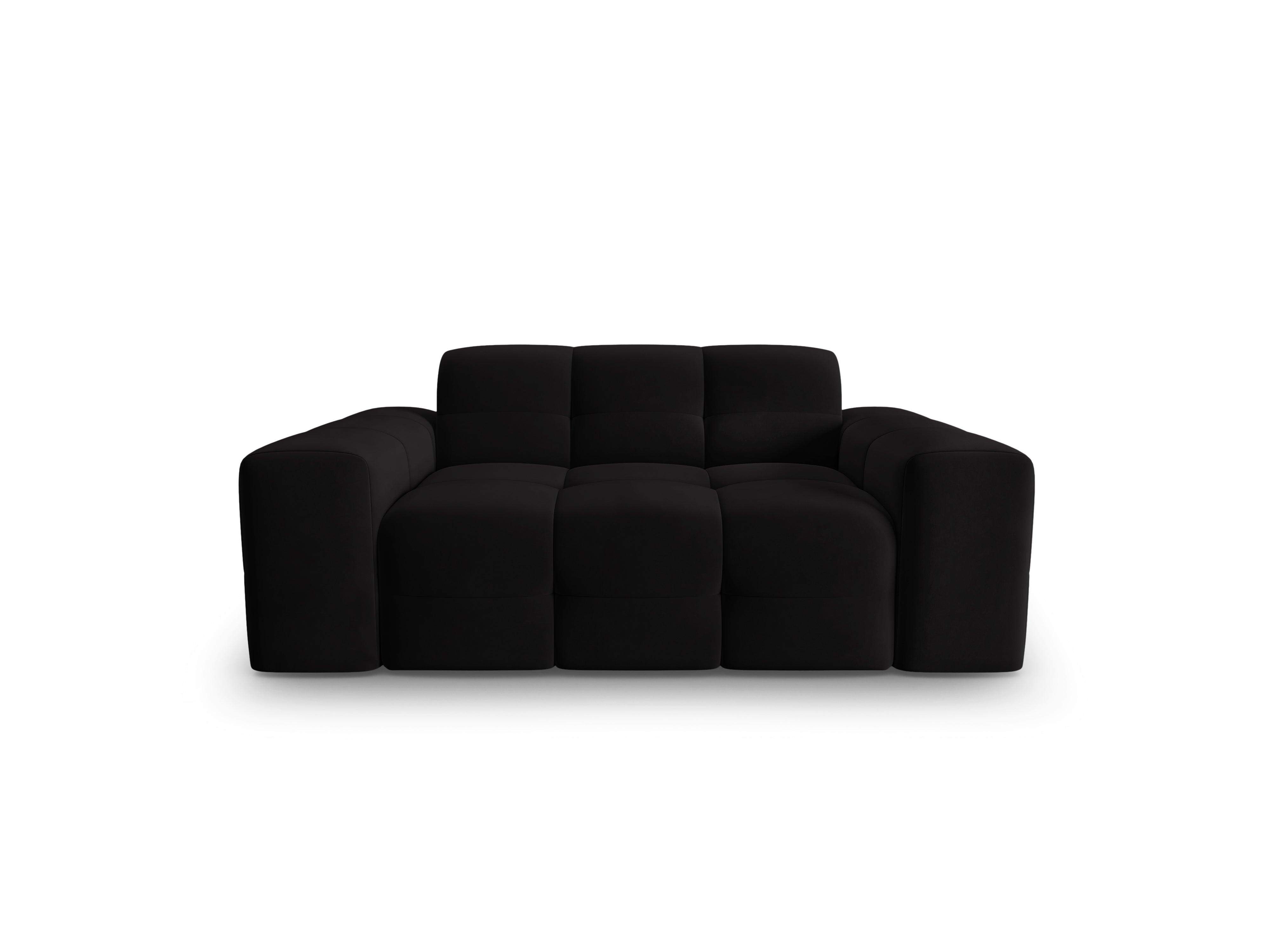 Sofa aksamitna 2-osobowa KENDAL czarny Micadoni Eye on Design