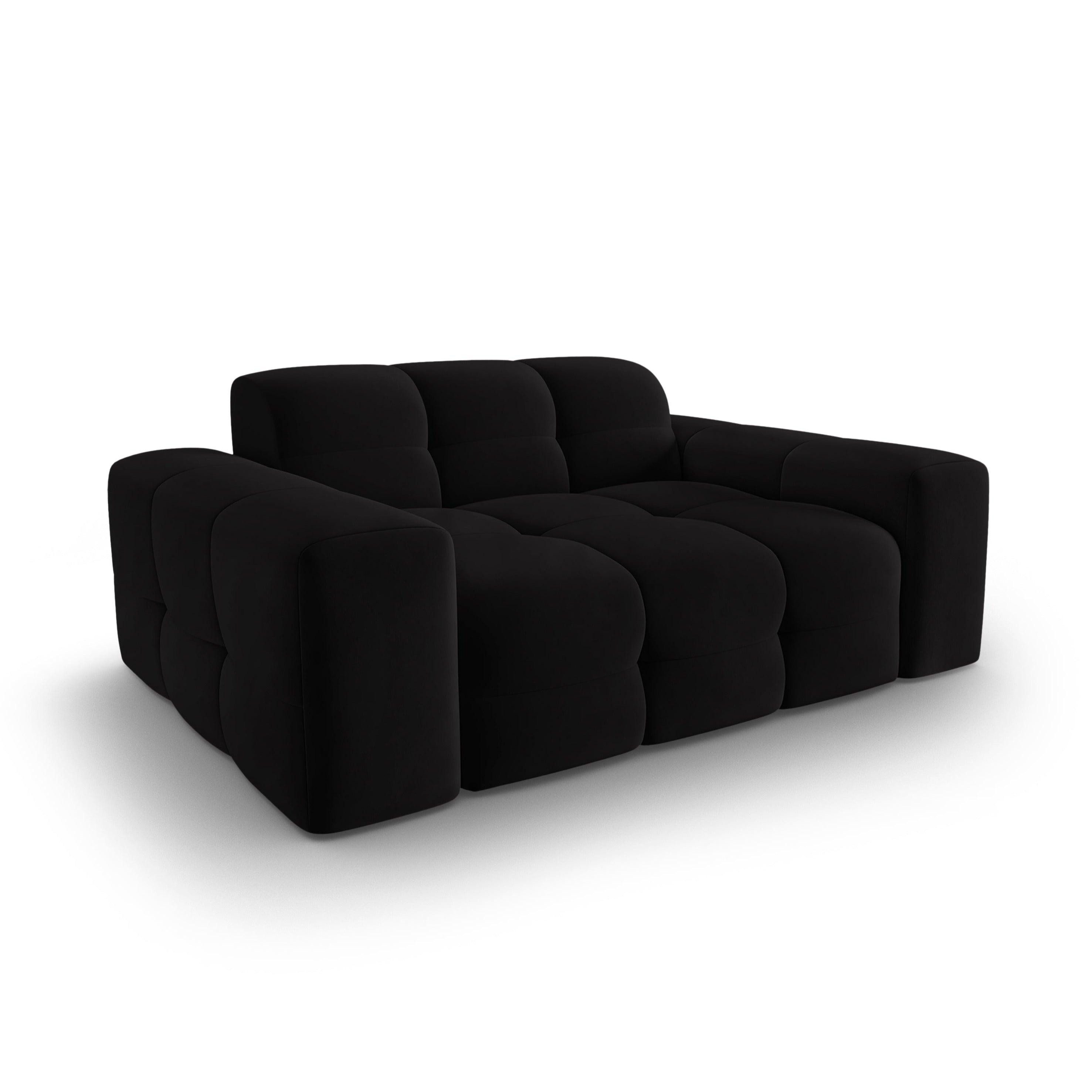 Sofa aksamitna 2-osobowa KENDAL czarny Micadoni Eye on Design