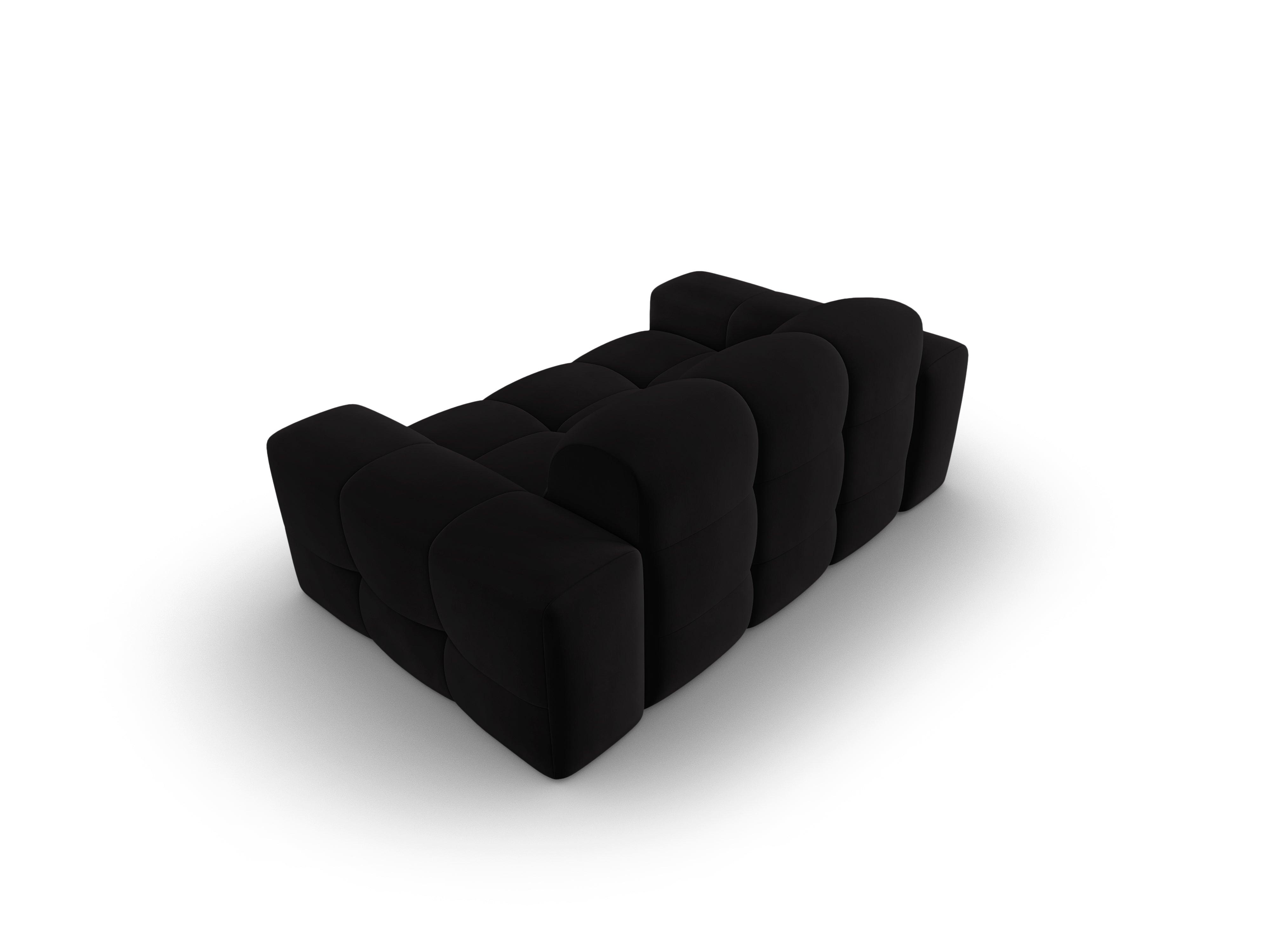Sofa aksamitna 2-osobowa KENDAL czarny Micadoni Eye on Design