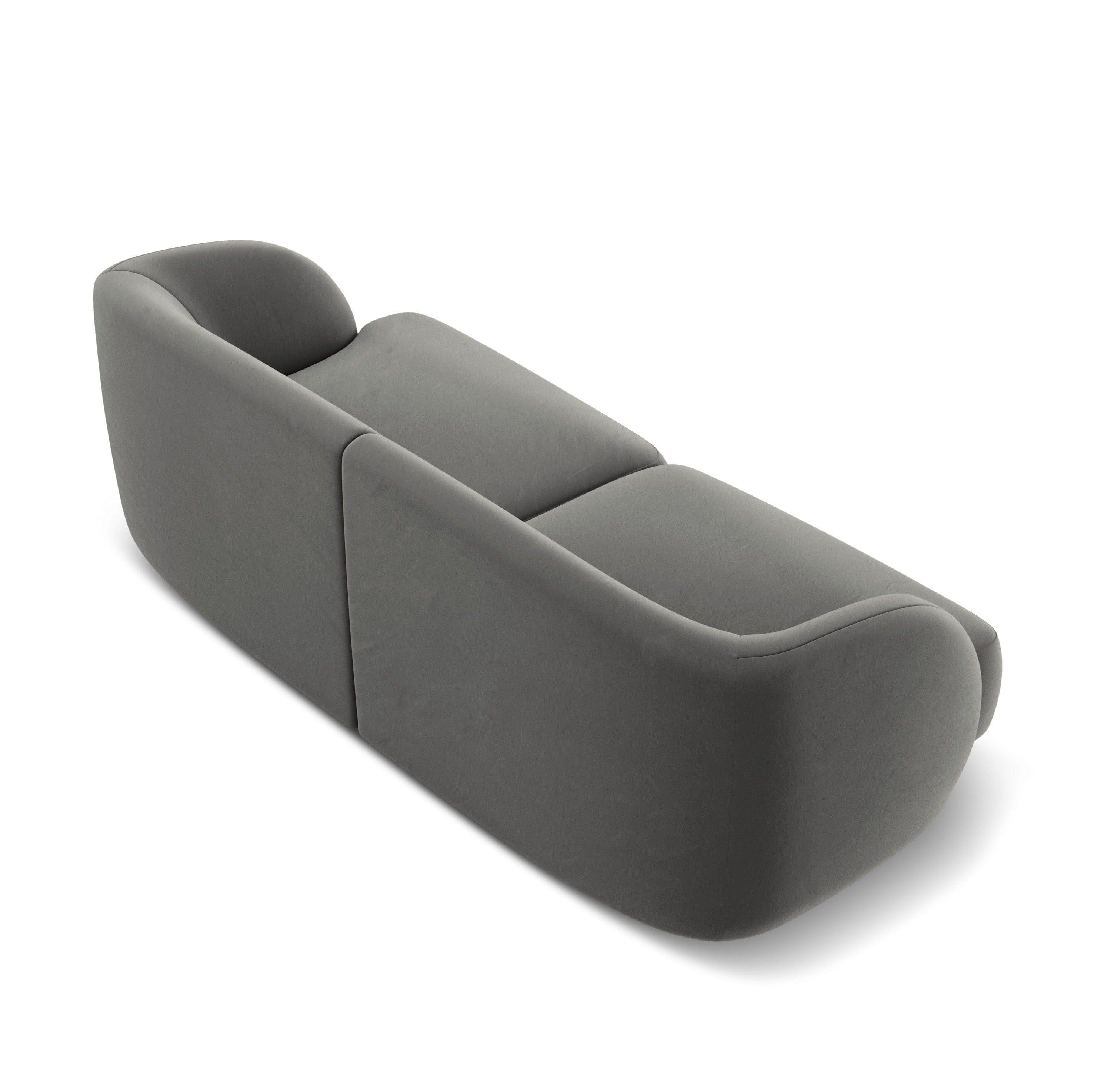 Sofa aksamitna 2-osobowa MILEY jasnoszary Micadoni Eye on Design