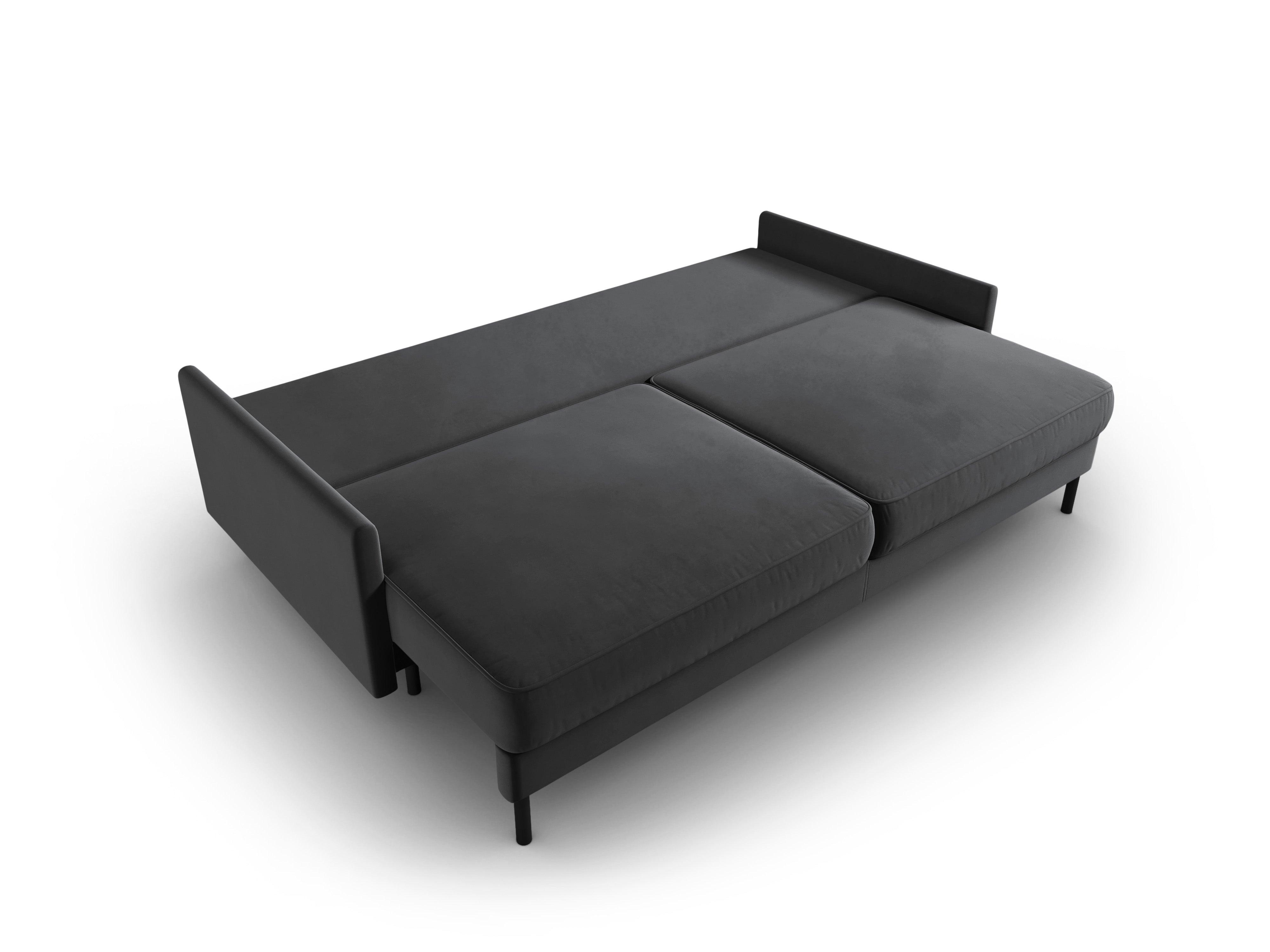 Sofa aksamitna z funkcją spania SCOTT ciemnoszary Micadoni Eye on Design