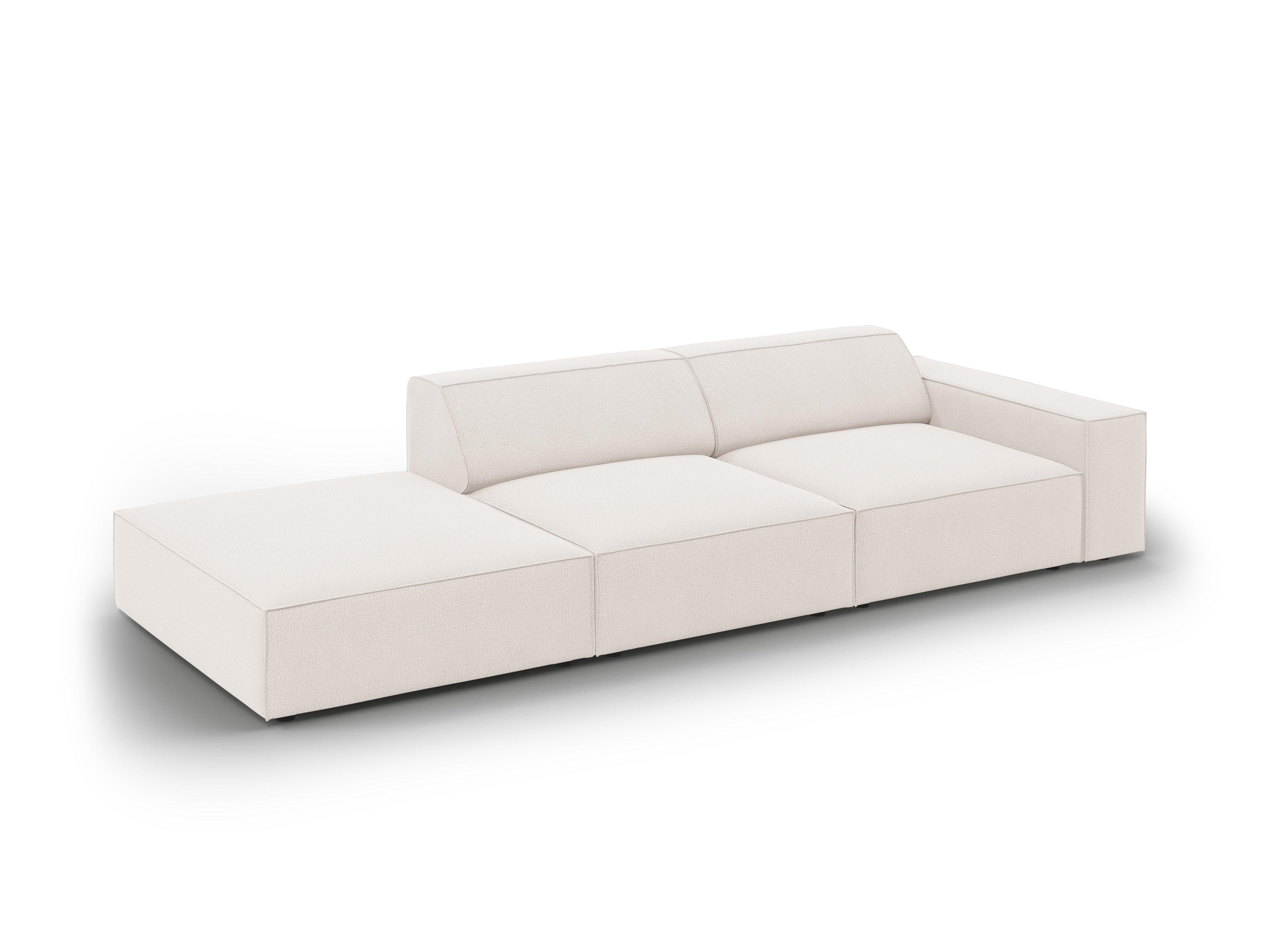 Sofa lewostronna 3-osobowa JODIE jasnobeżowy Micadoni Eye on Design