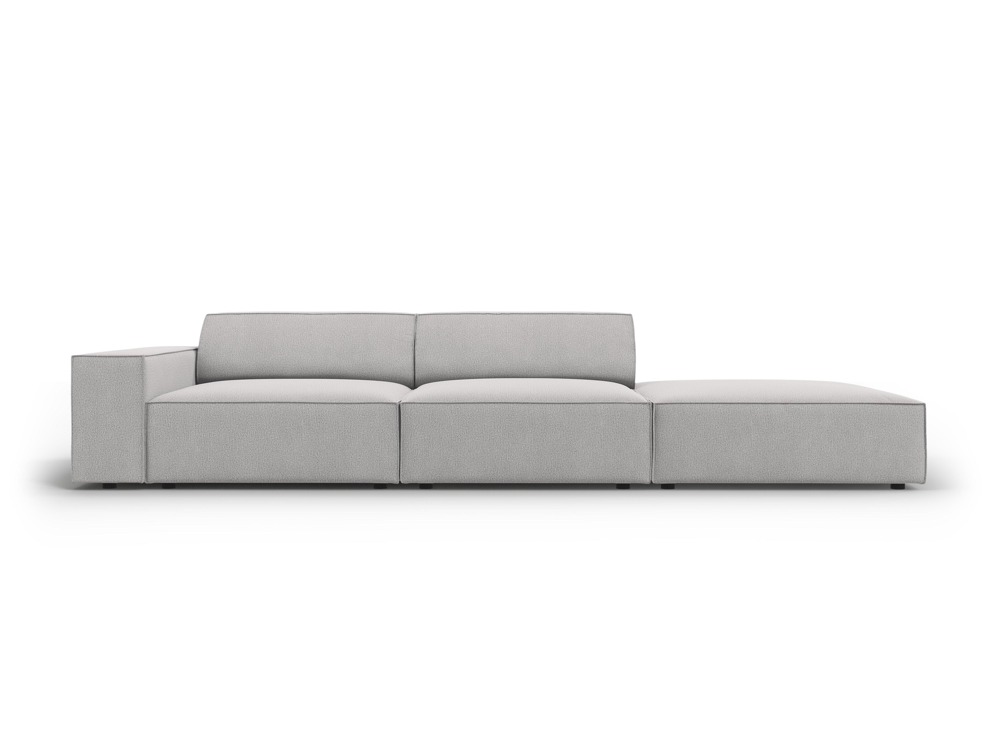 Sofa prawostronna 3-osobowa JODIE jasnoszary Micadoni Eye on Design