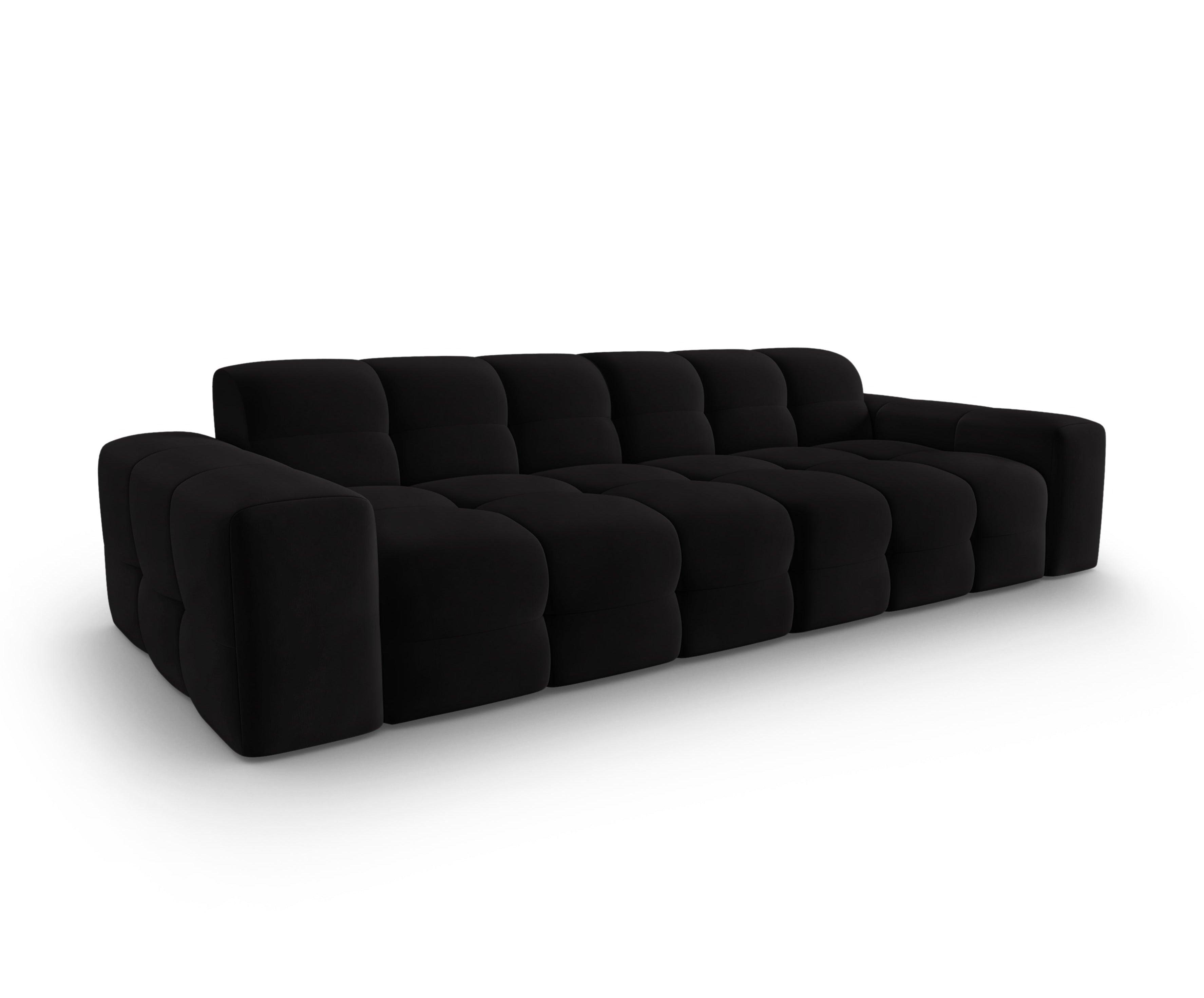 Sofa aksamitna 4-osobowa KENDAL czarny Micadoni Eye on Design