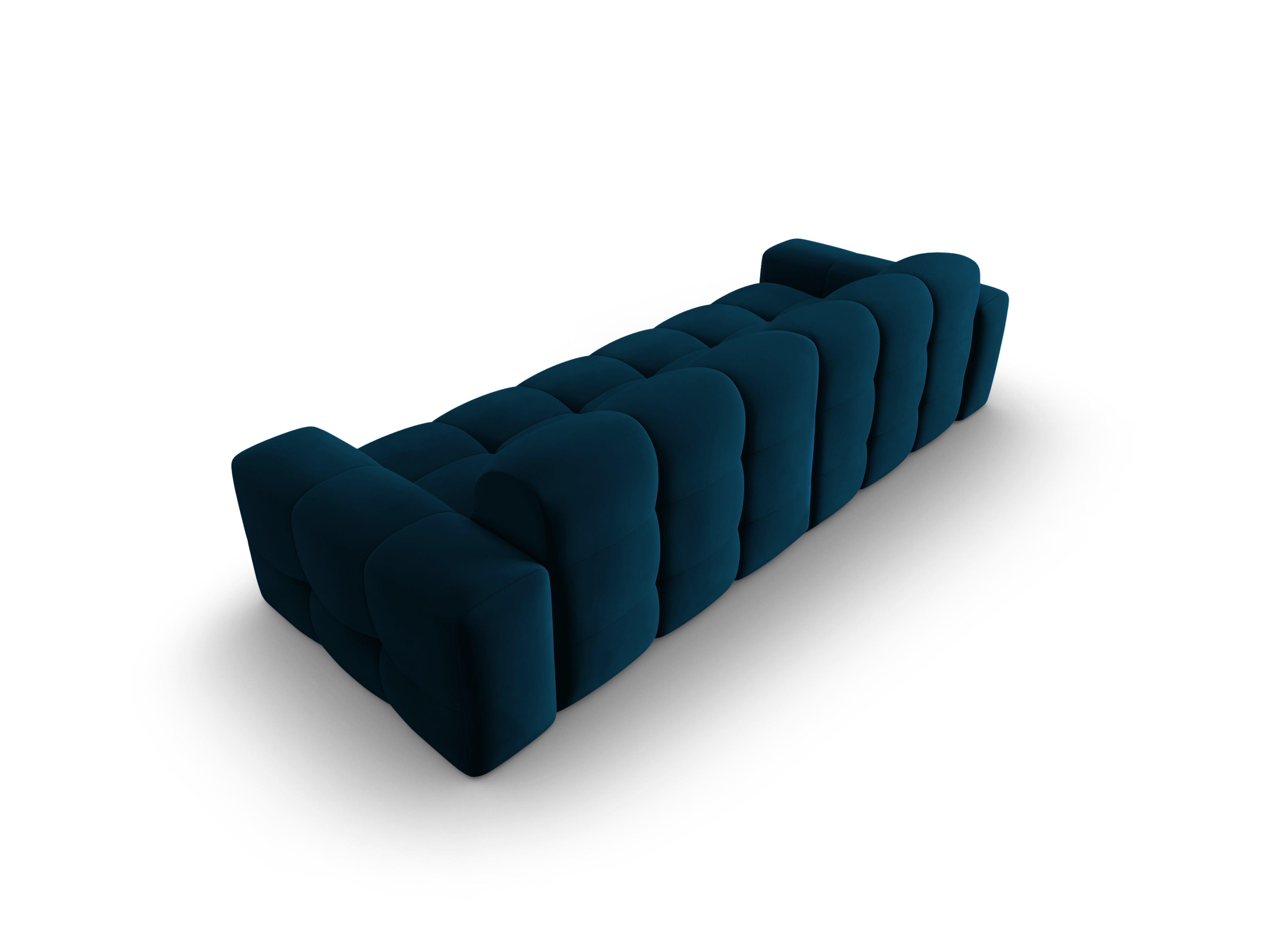 Sofa aksamitna 4-osobowa KENDAL granatowy Micadoni Eye on Design