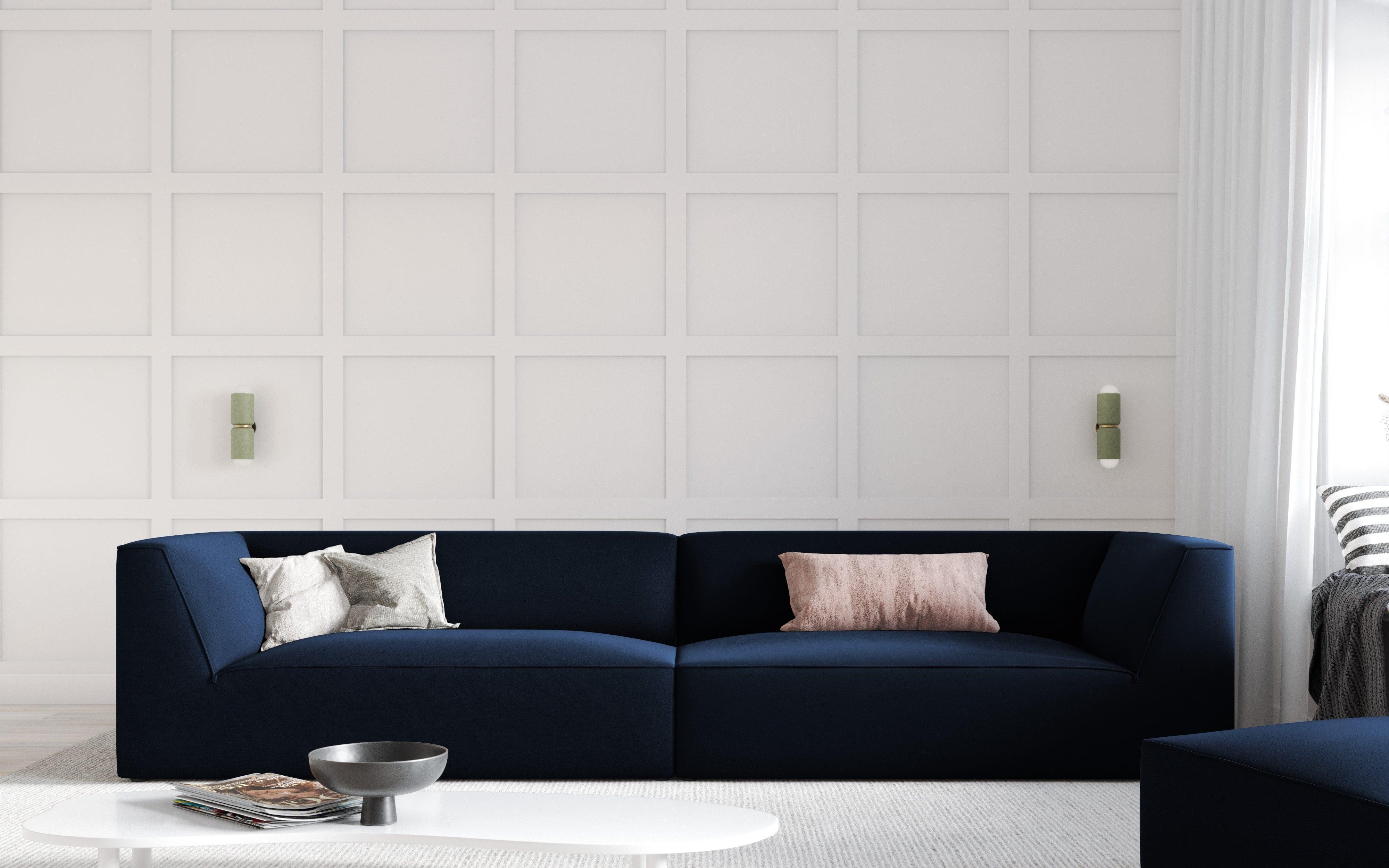 Sofa aksamitna RUBY granat królewski Micadoni Eye on Design