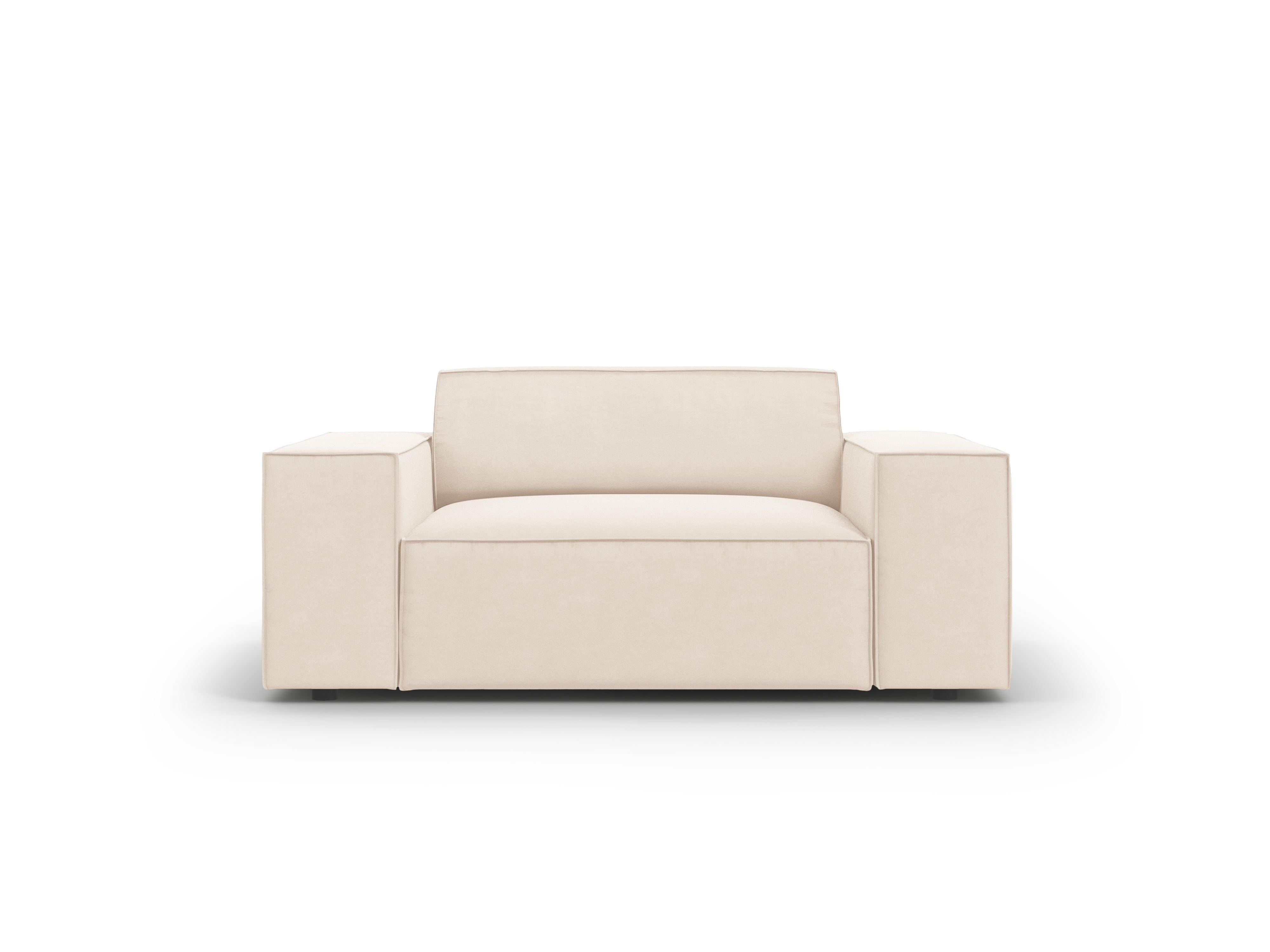 Fotel aksamitny JODIE jasnobeżowy Micadoni Eye on Design