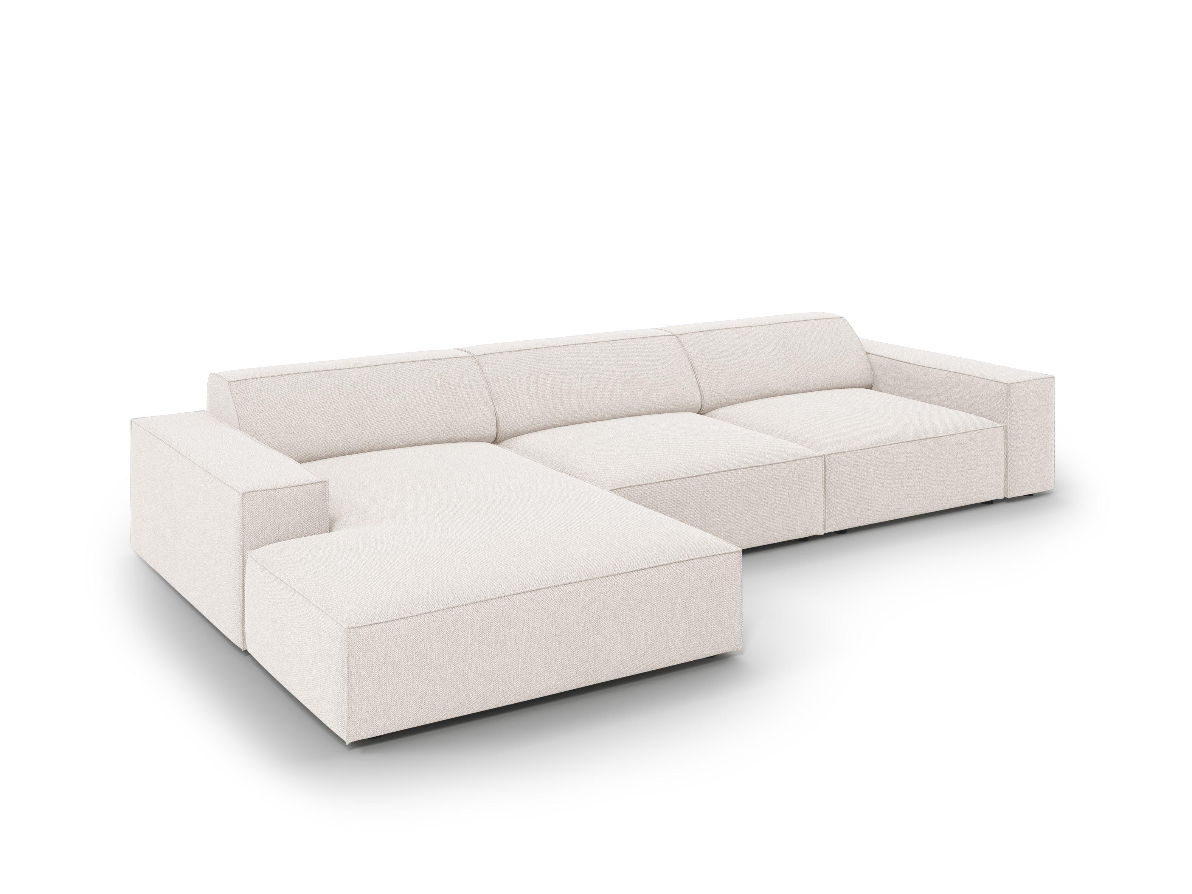 Narożnik lewostronny 4-osobowy JODIE jasnobeżowy Micadoni Eye on Design