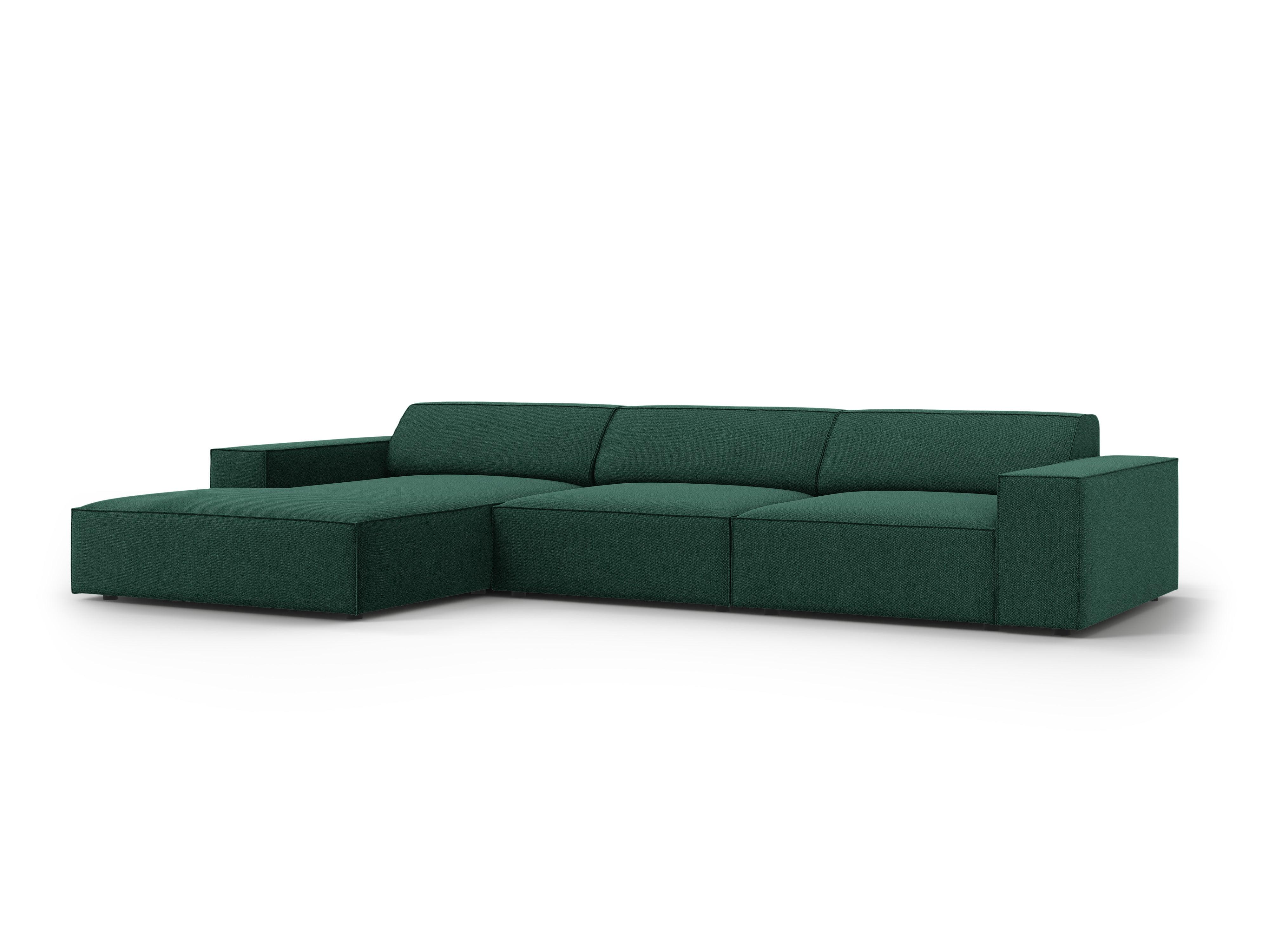 Narożnik lewostronny 4-osobowy JODIE zielony Micadoni Eye on Design