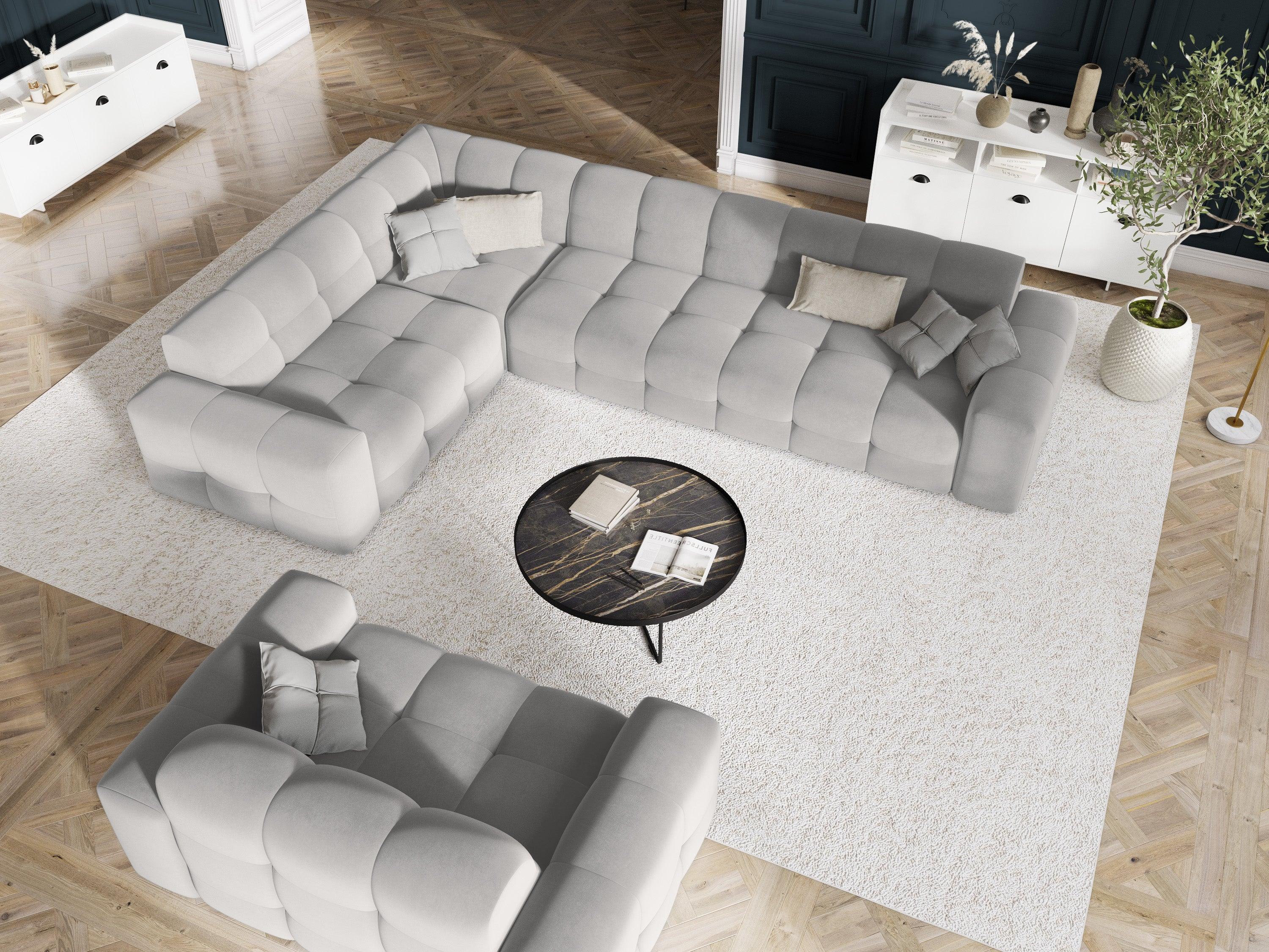Narożnik lewostronny 6-osobowy KENDAL jasnoszary Micadoni Eye on Design