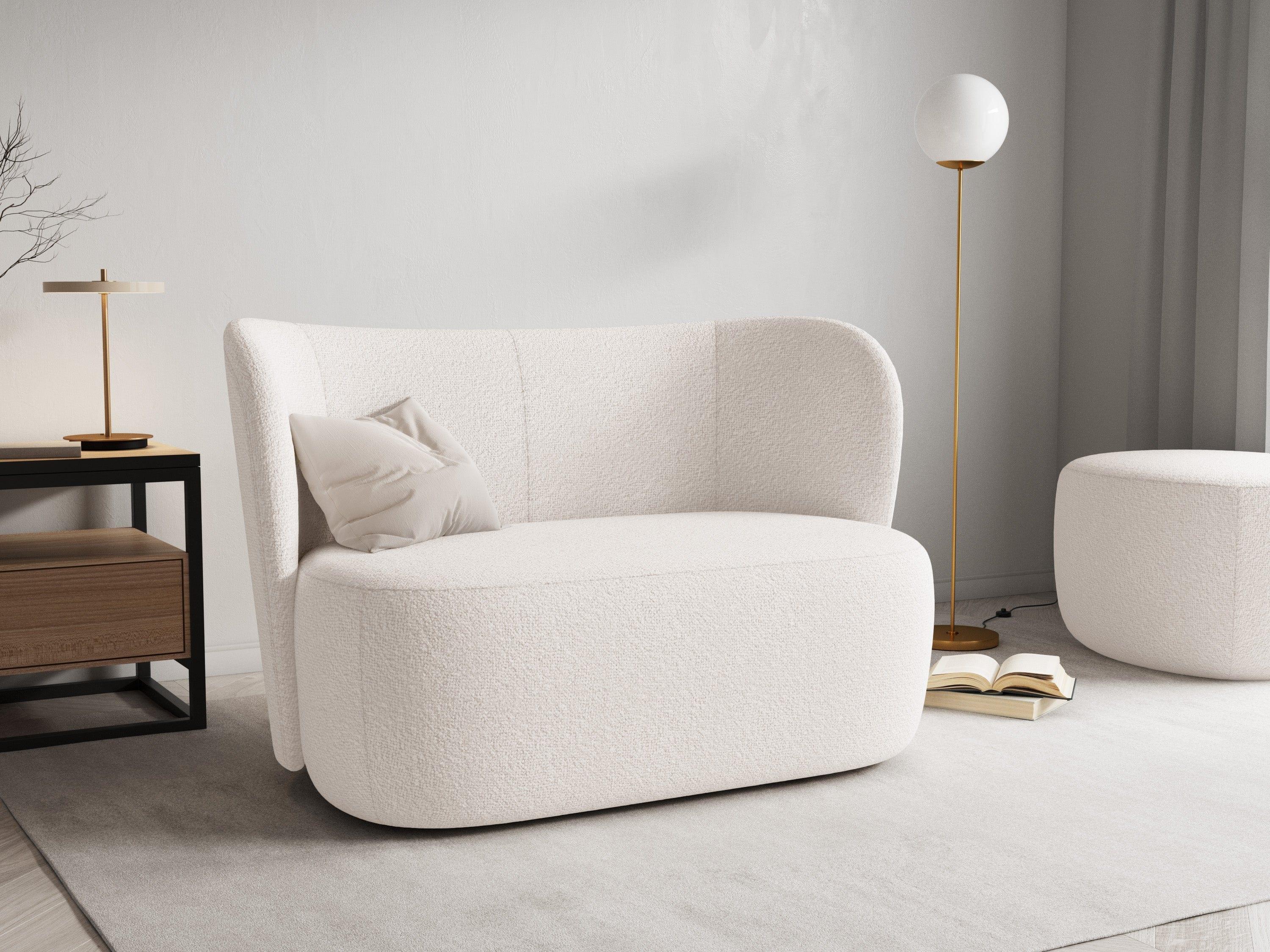 Puf SAAMIT boucle beżowy Micadoni Eye on Design