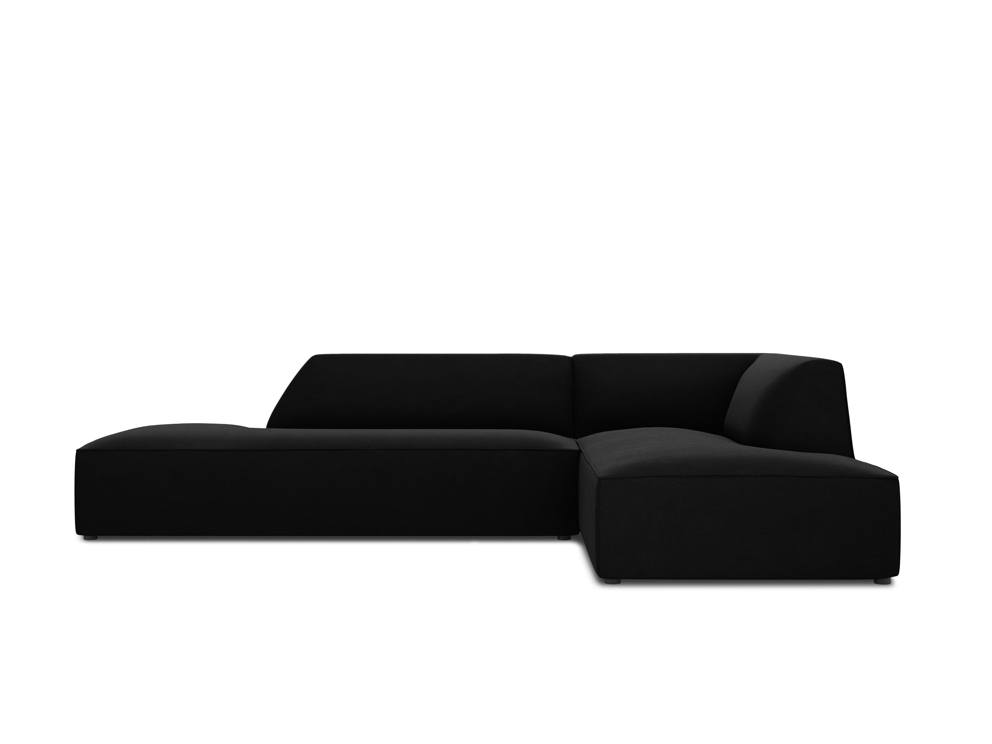 Sofa narożna aksamitna prawostronna RUBY czarny Micadoni Eye on Design