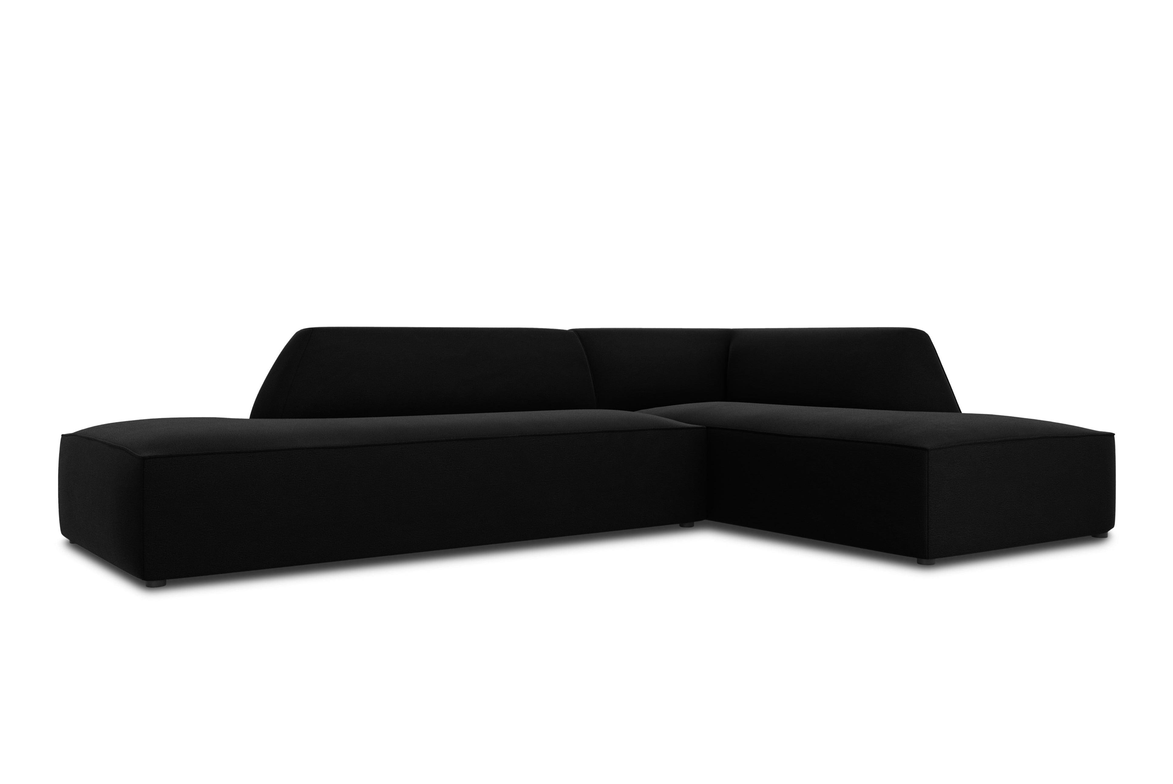 Sofa narożna aksamitna prawostronna RUBY czarny Micadoni Eye on Design