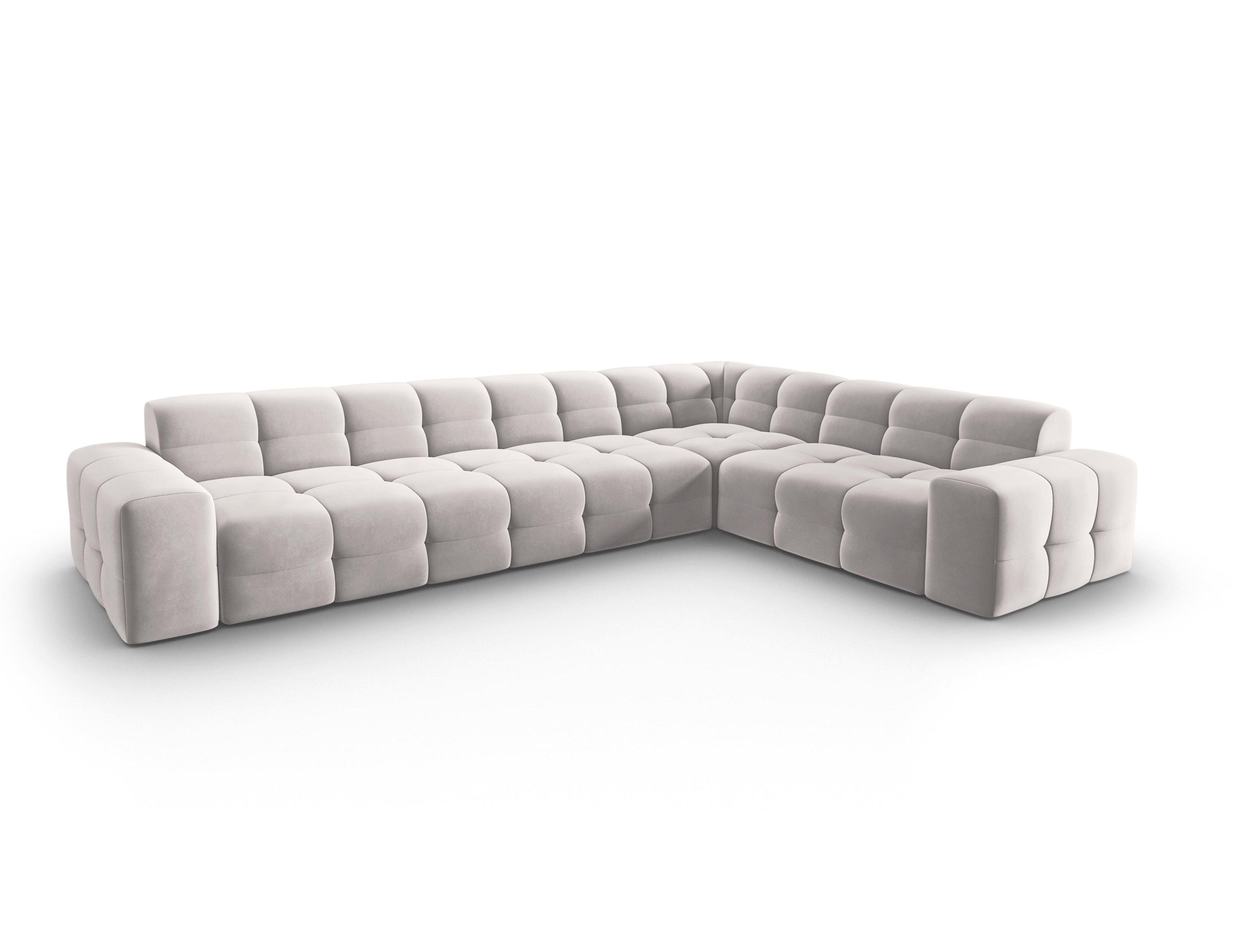 Narożnik prawostronny 6-osobowy KENDAL jasnoszary Micadoni Eye on Design