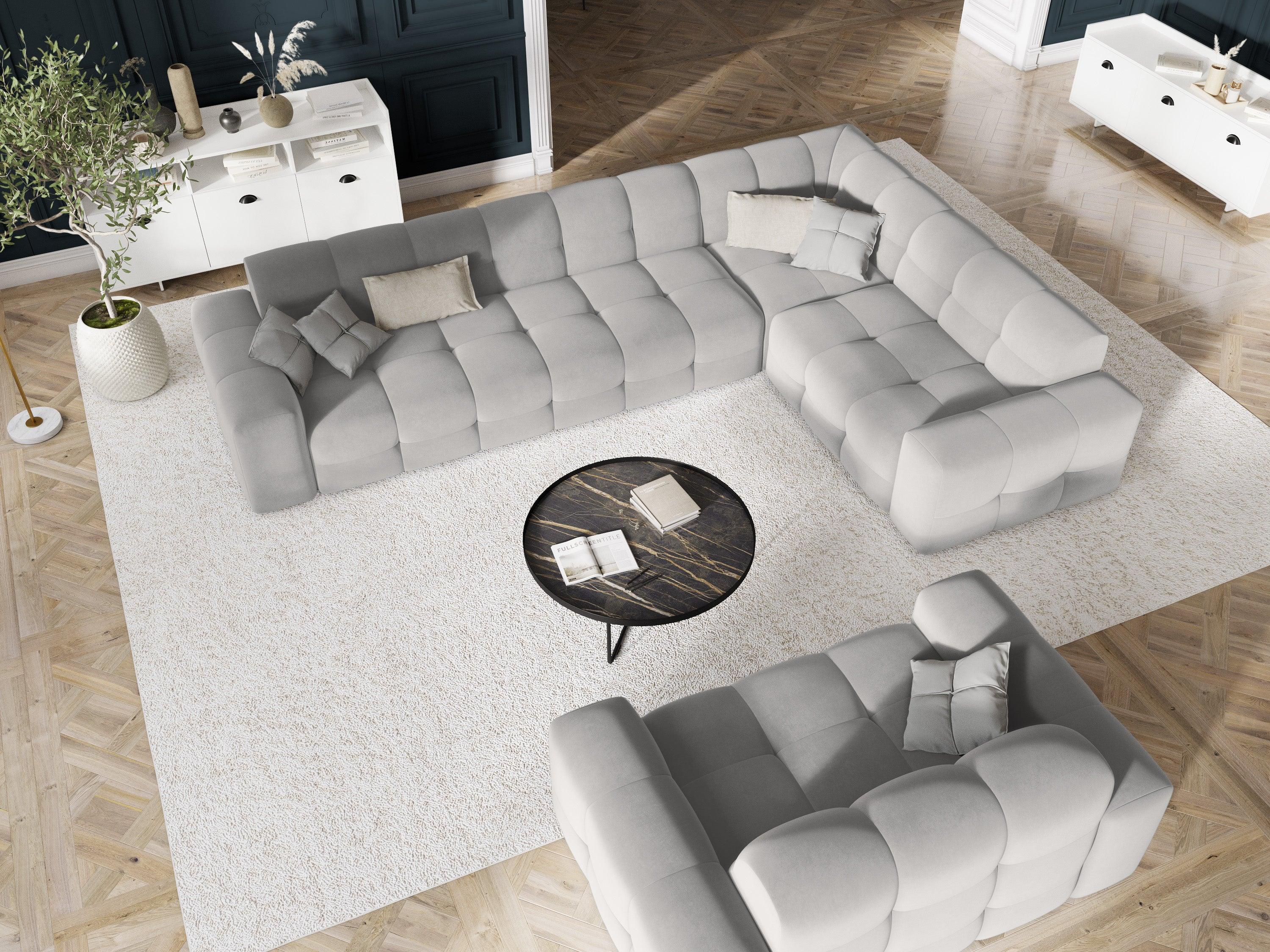 Narożnik prawostronny 6-osobowy KENDAL jasnoszary Micadoni Eye on Design