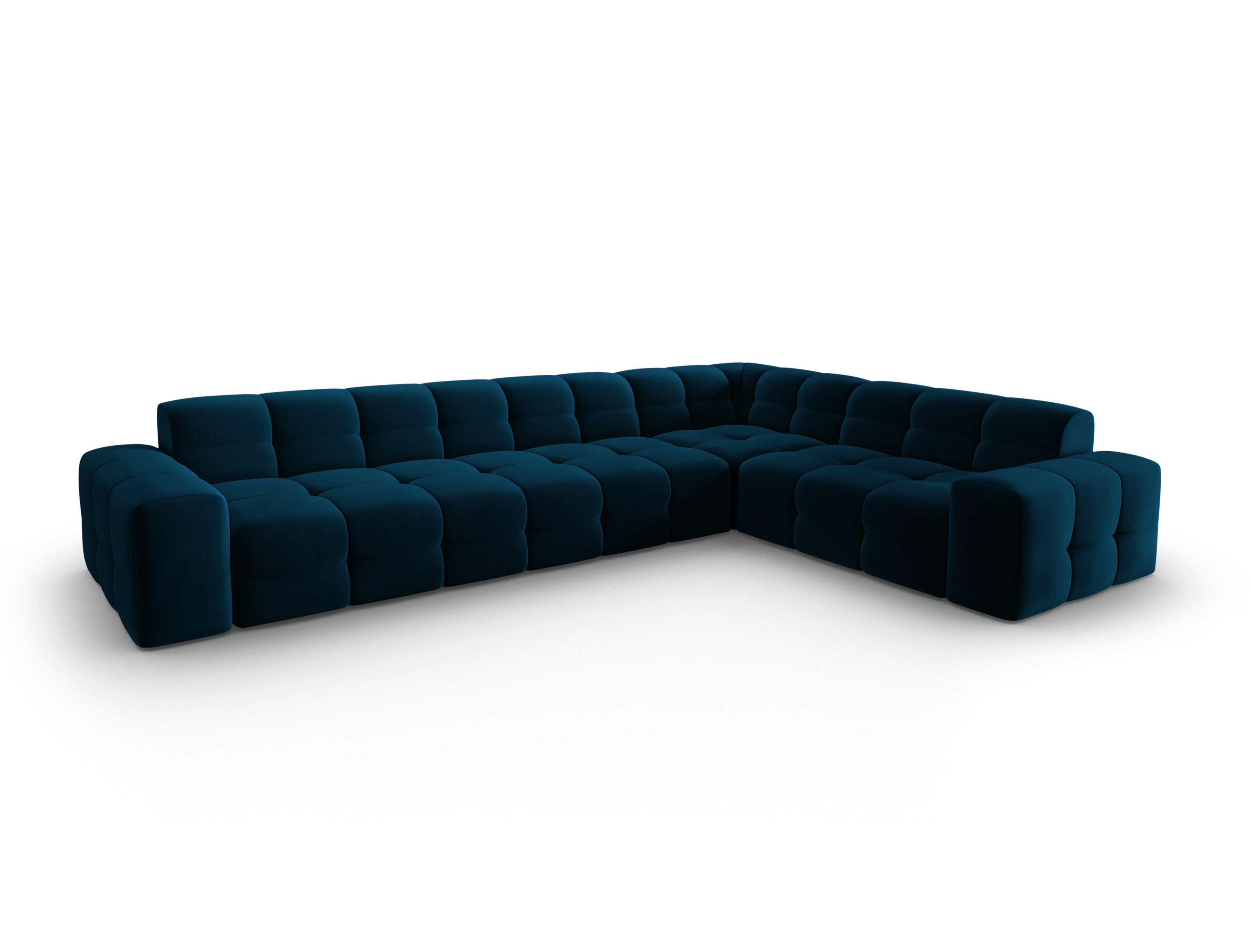 Narożnik prawostronny 6-osobowy KENDAL granatowy Micadoni Eye on Design