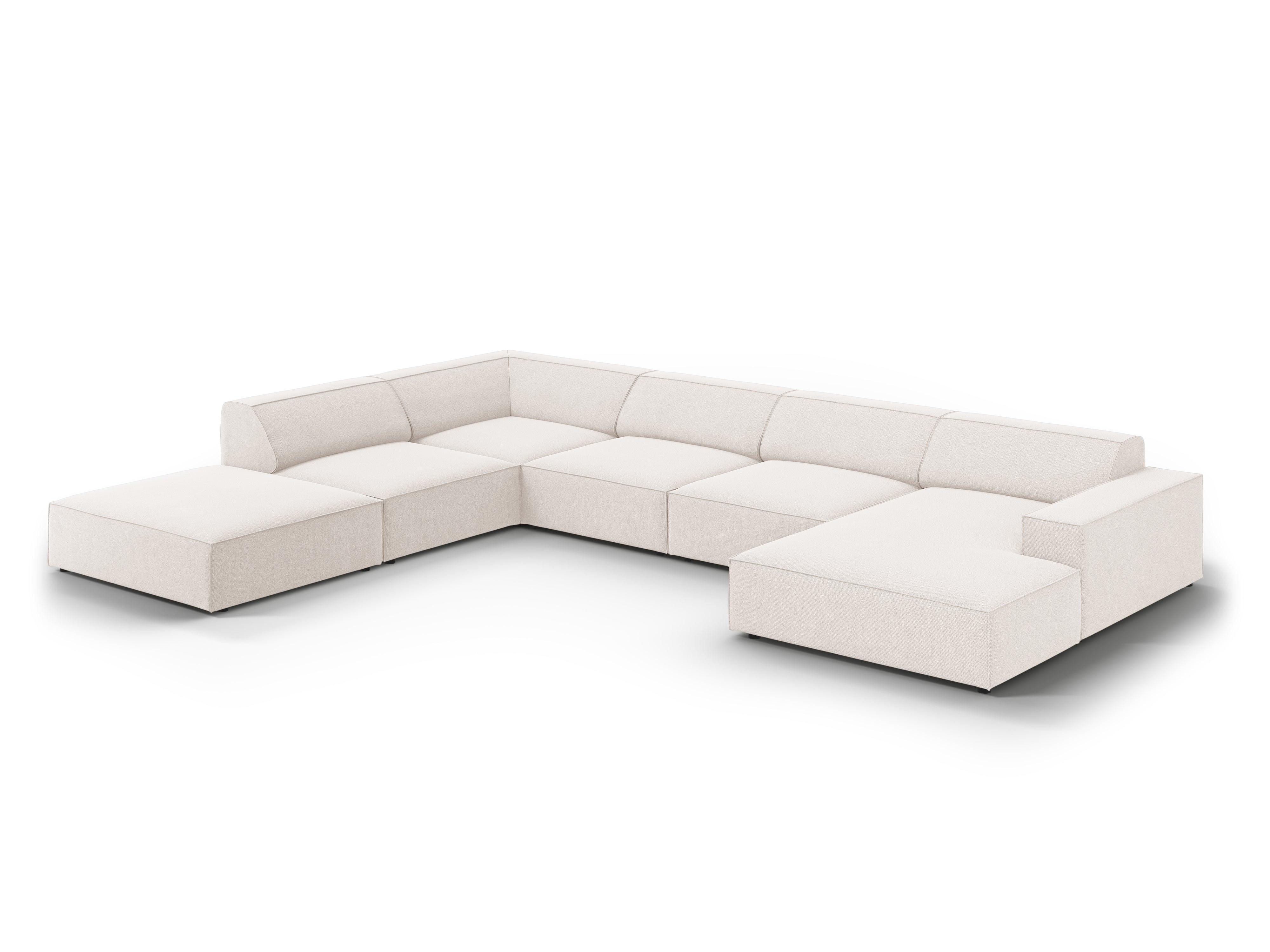 Sofa panoramiczna lewostronna JODIE jasnobeżowy Micadoni Eye on Design