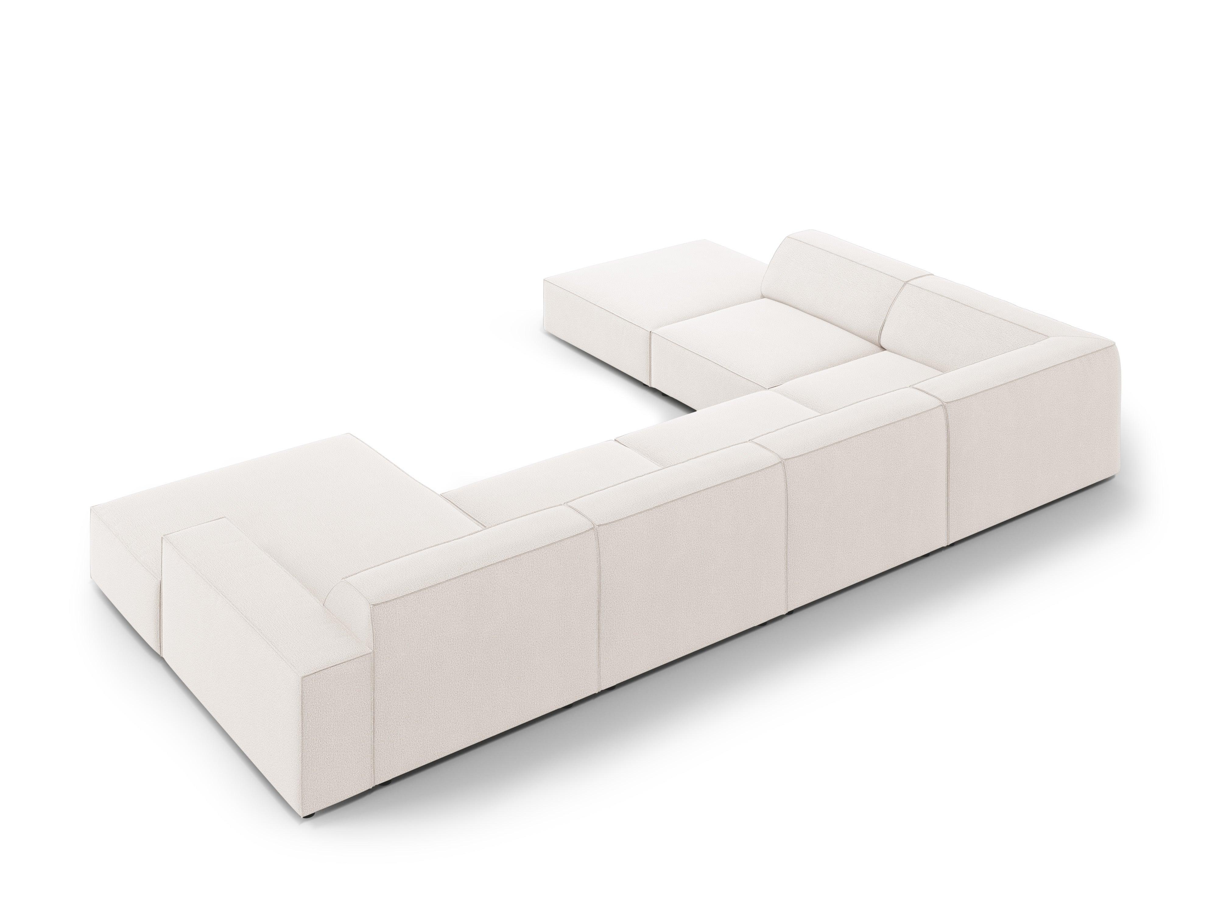Sofa panoramiczna lewostronna JODIE jasnobeżowy Micadoni Eye on Design