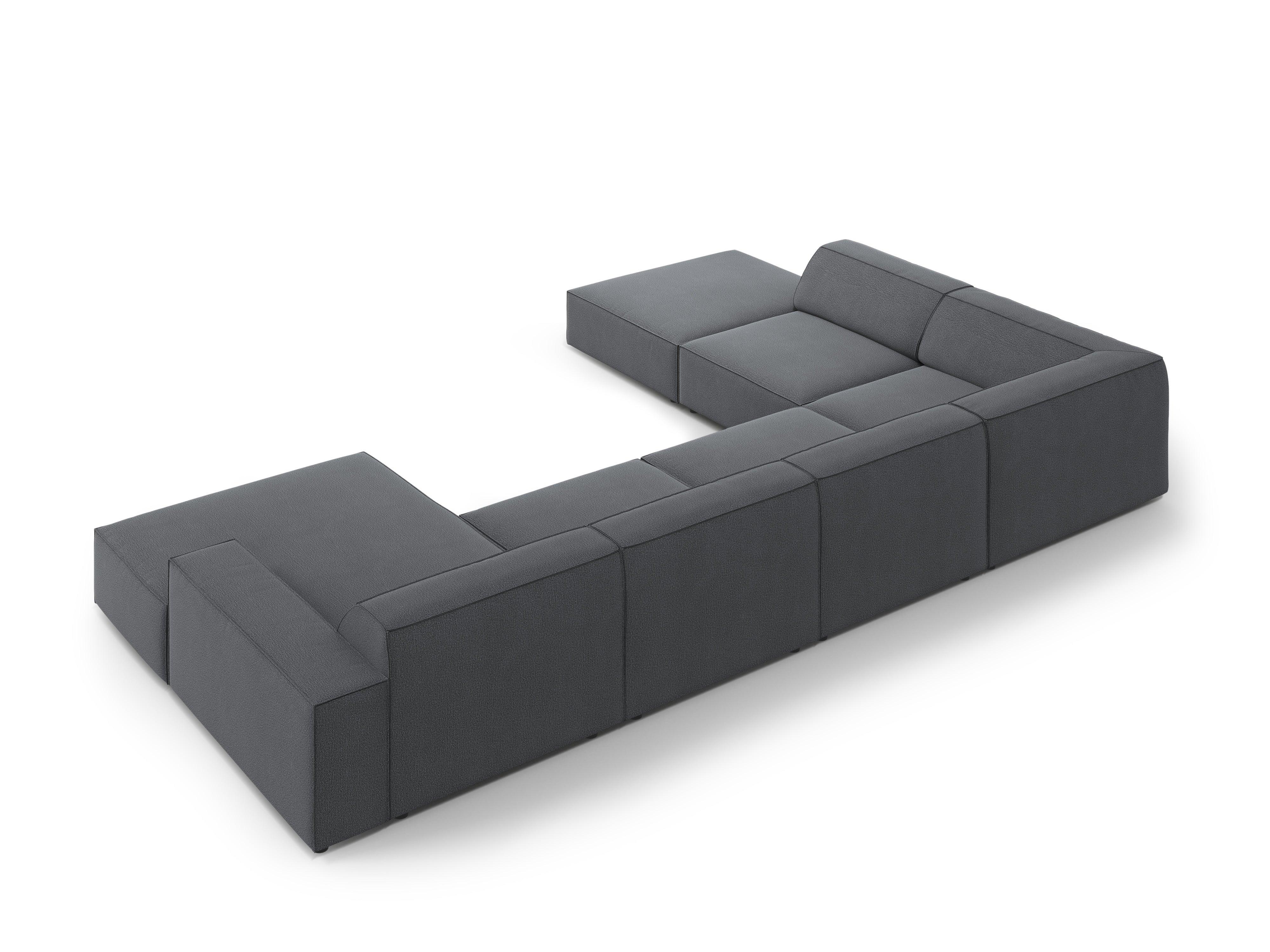 Sofa panoramiczna lewostronna JODIE ciemnoszary Micadoni Eye on Design