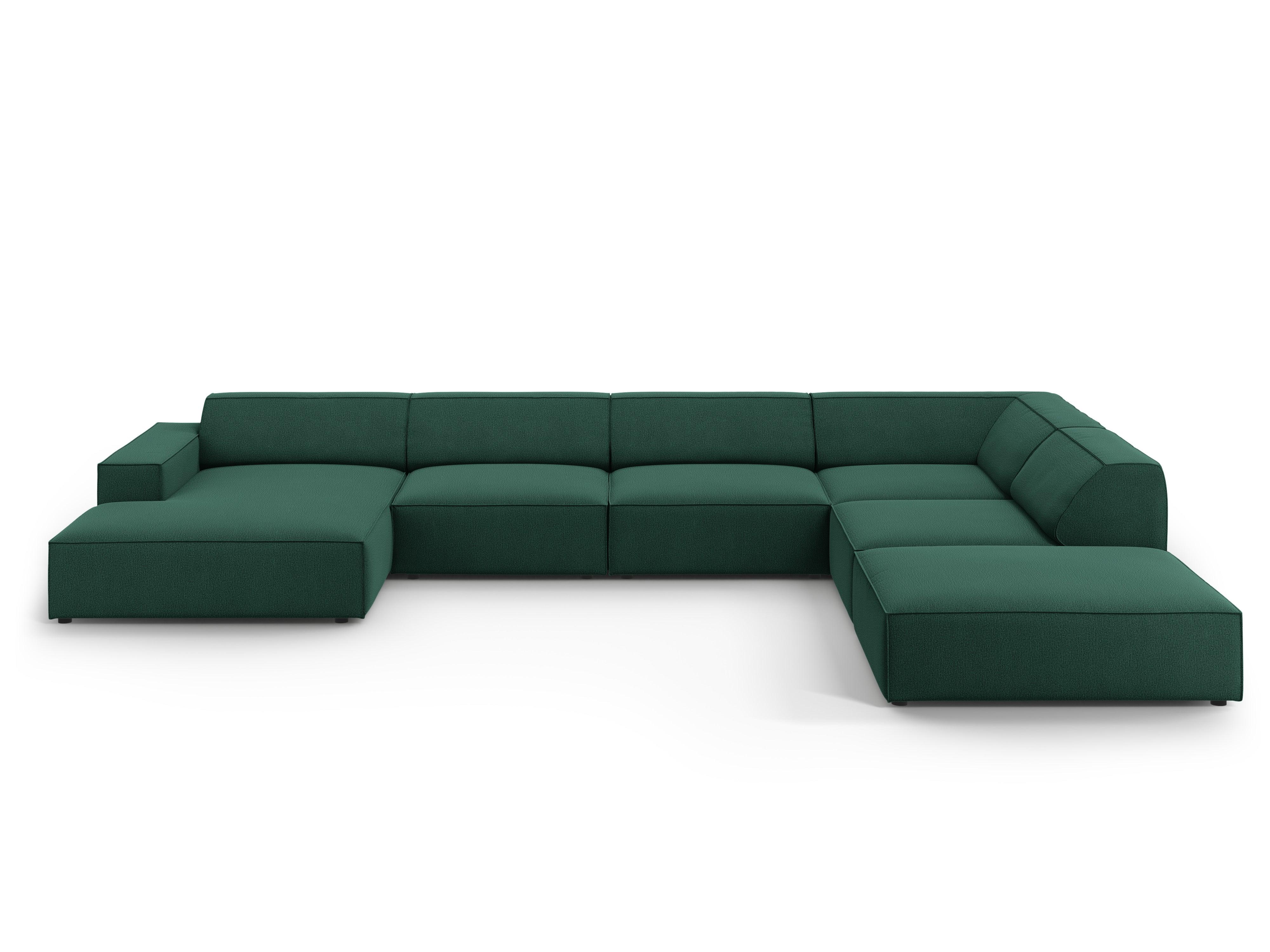 Sofa panoramiczna prawostronna JODIE zielony Micadoni Eye on Design