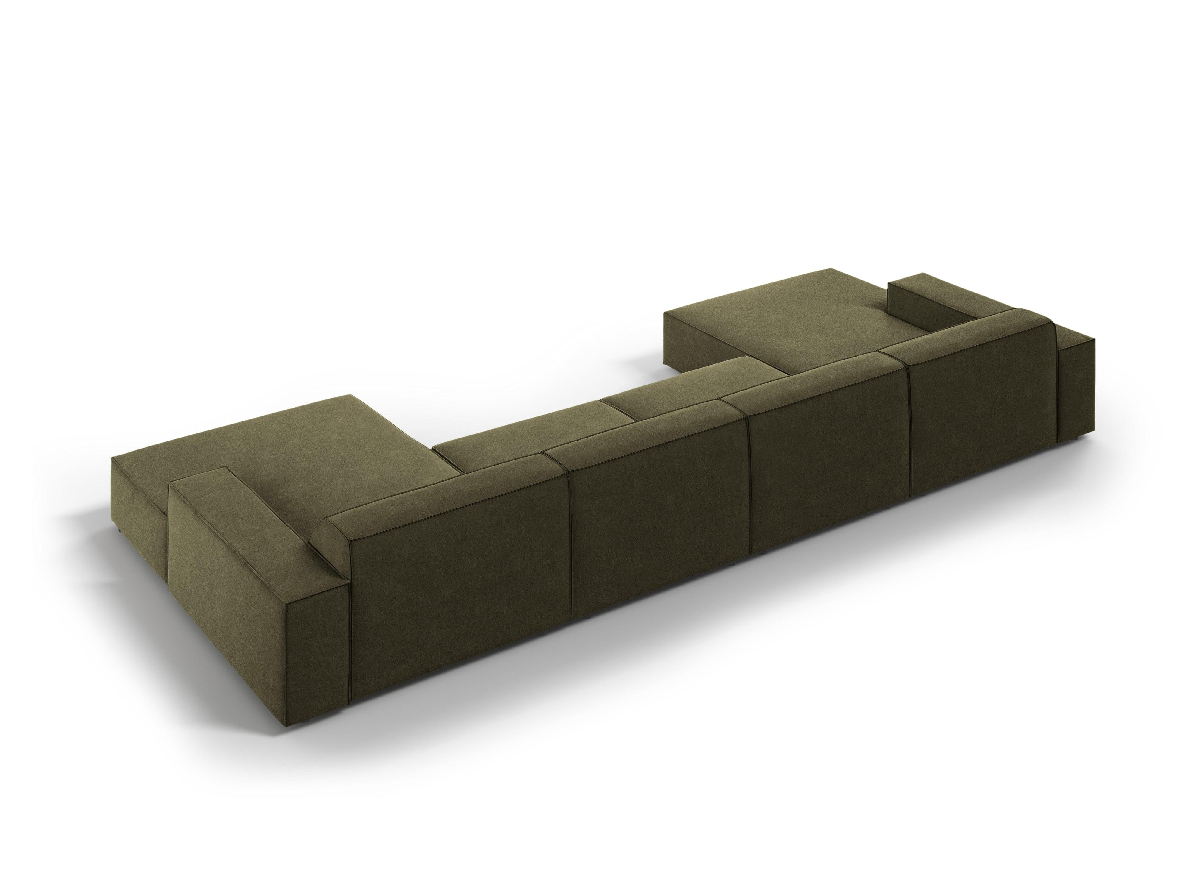 Sofa panoramiczna aksamitna JODIE zielony Micadoni Eye on Design
