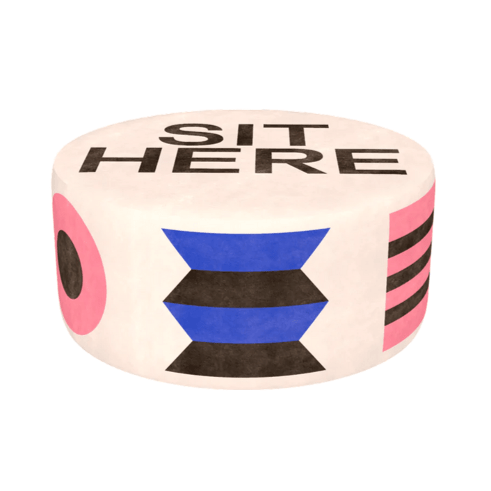 Puf SIT HERE biały Qeeboo Eye on Design