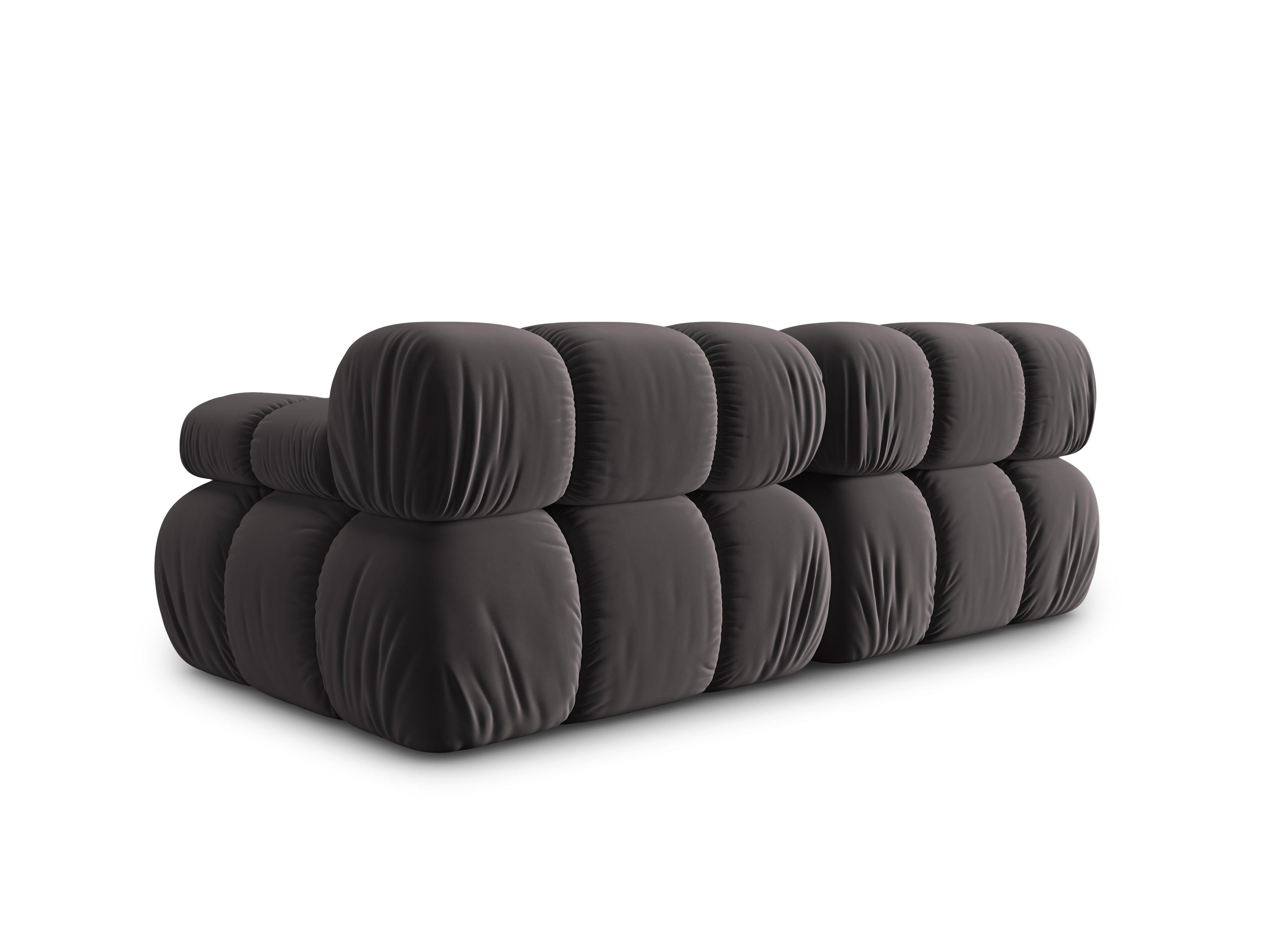 Sofa aksamitna 2-osobowa TROPEA ciemnoszary Milo Casa Eye on Design
