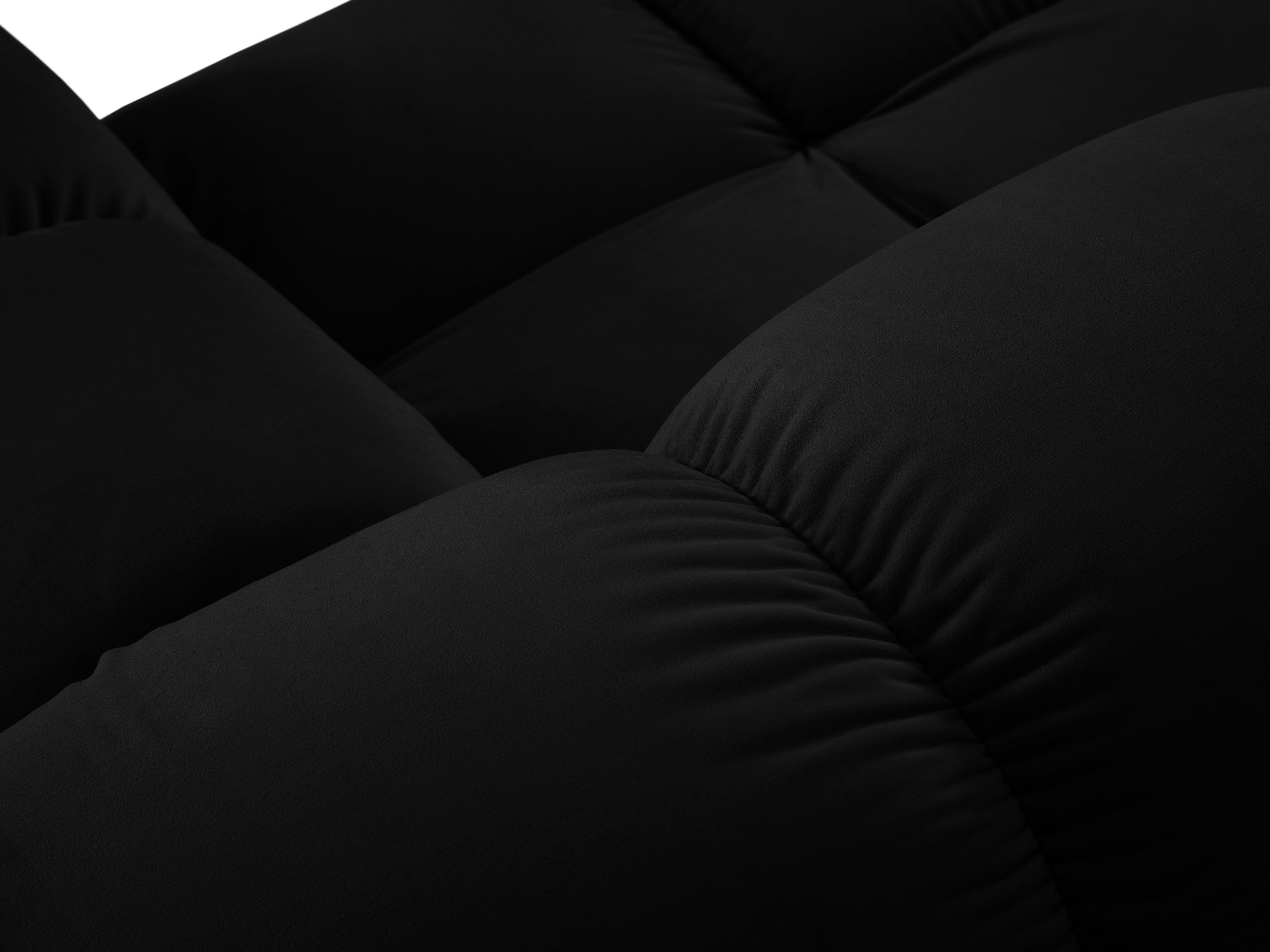 Sofa aksamitna 2-osobowa TROPEA czarny Milo Casa Eye on Design