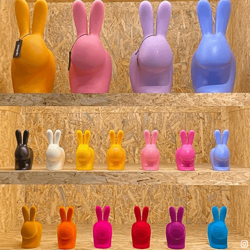 Stoper do drzwi RABBIT niebieski Qeeboo Eye on Design