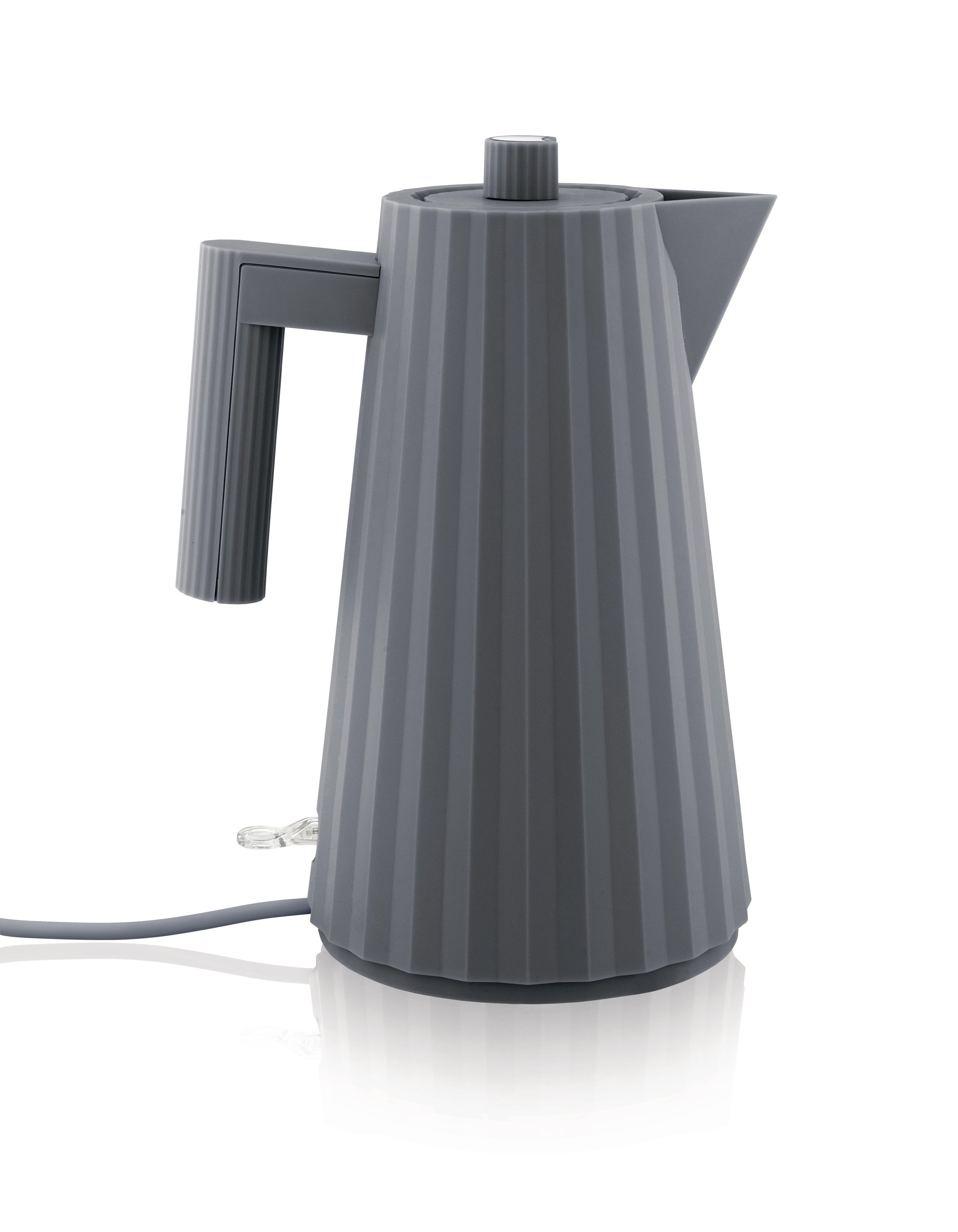 Gray plissé electric kettle