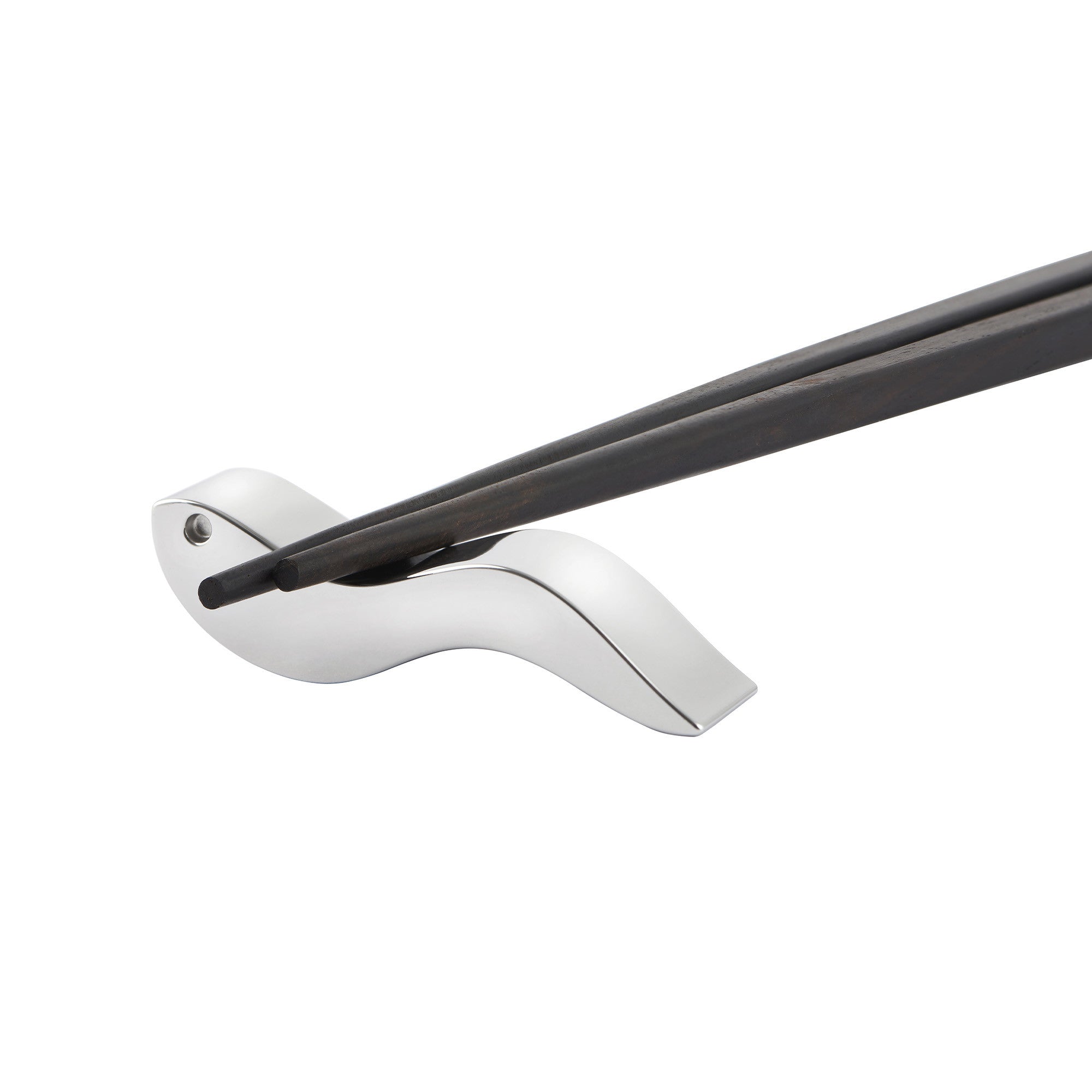 Oriental Chopsticks with Stand ANNA STIC Ebony Wood with Steel Finish