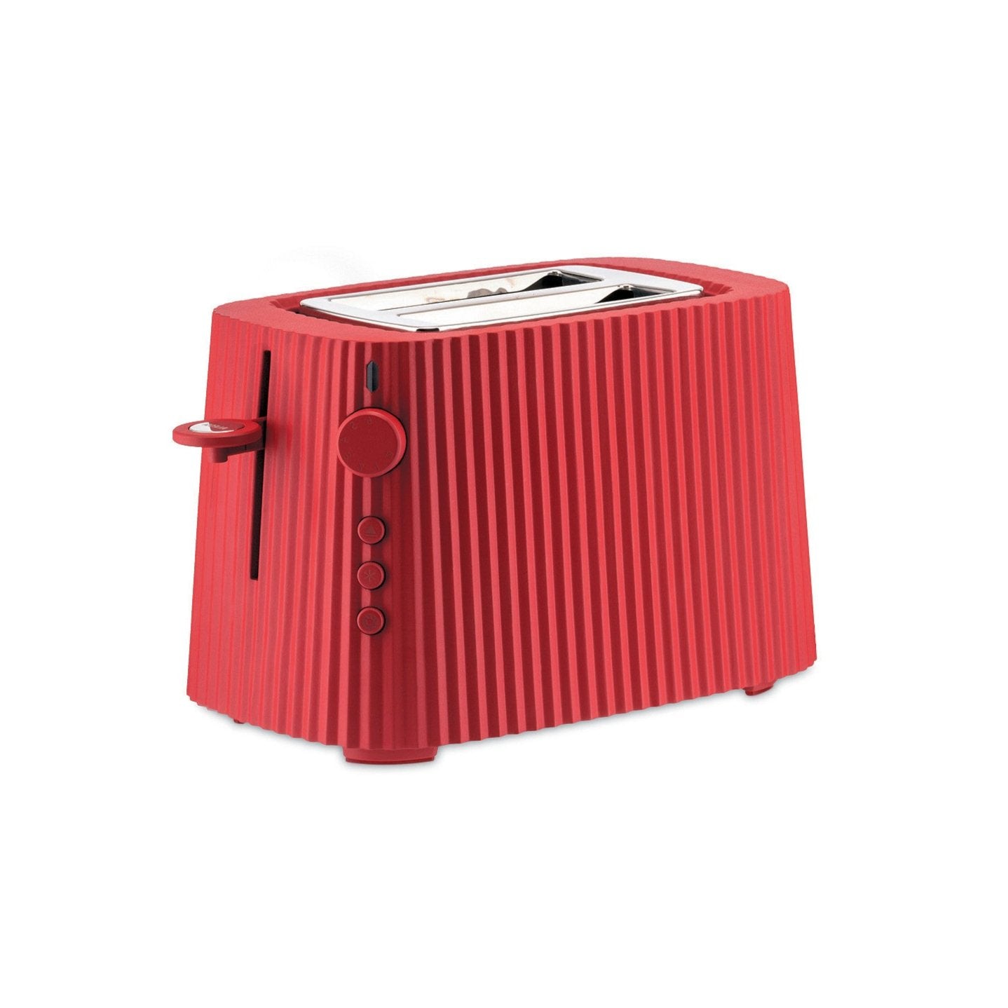 Red plissé toaster