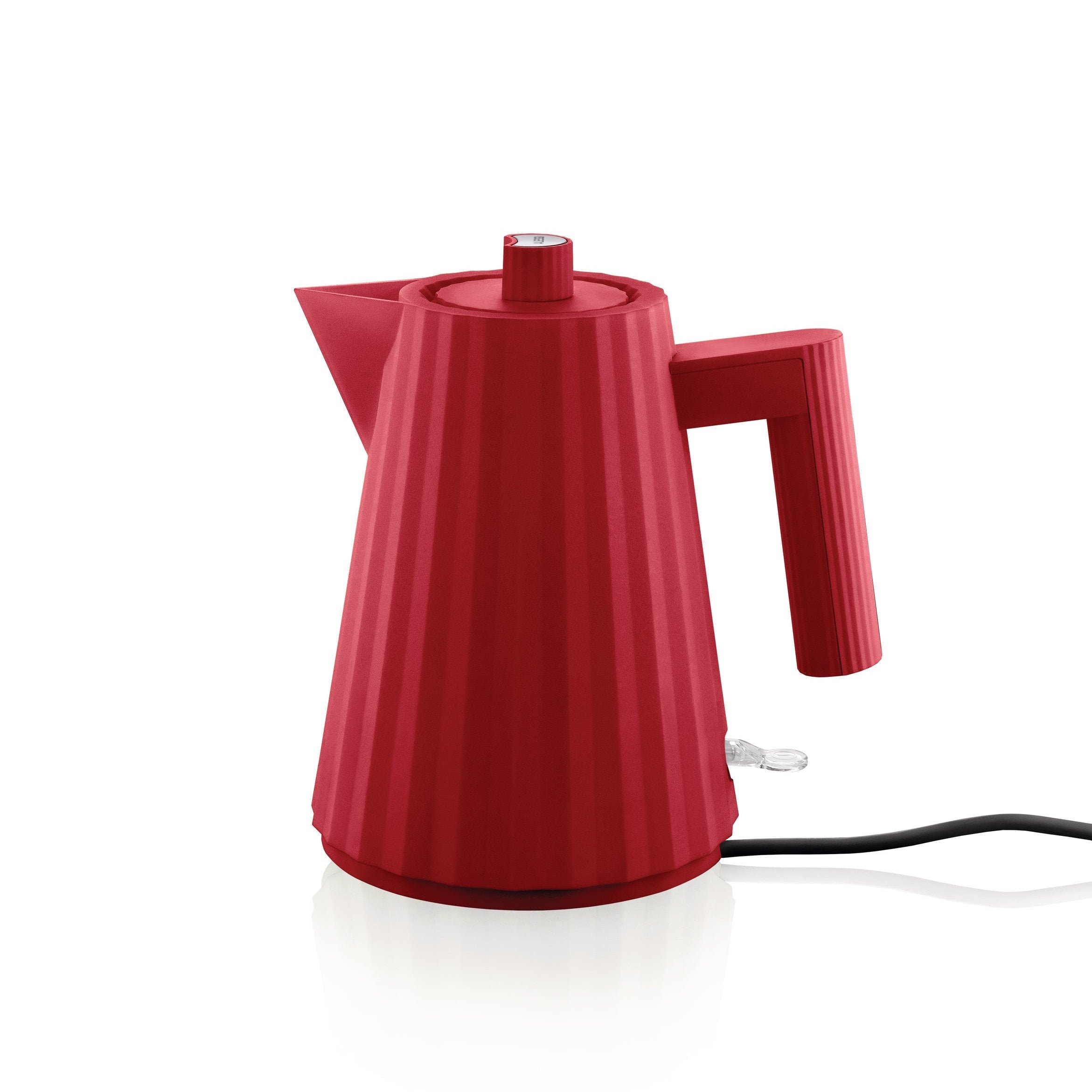 Plissé electric kettle red