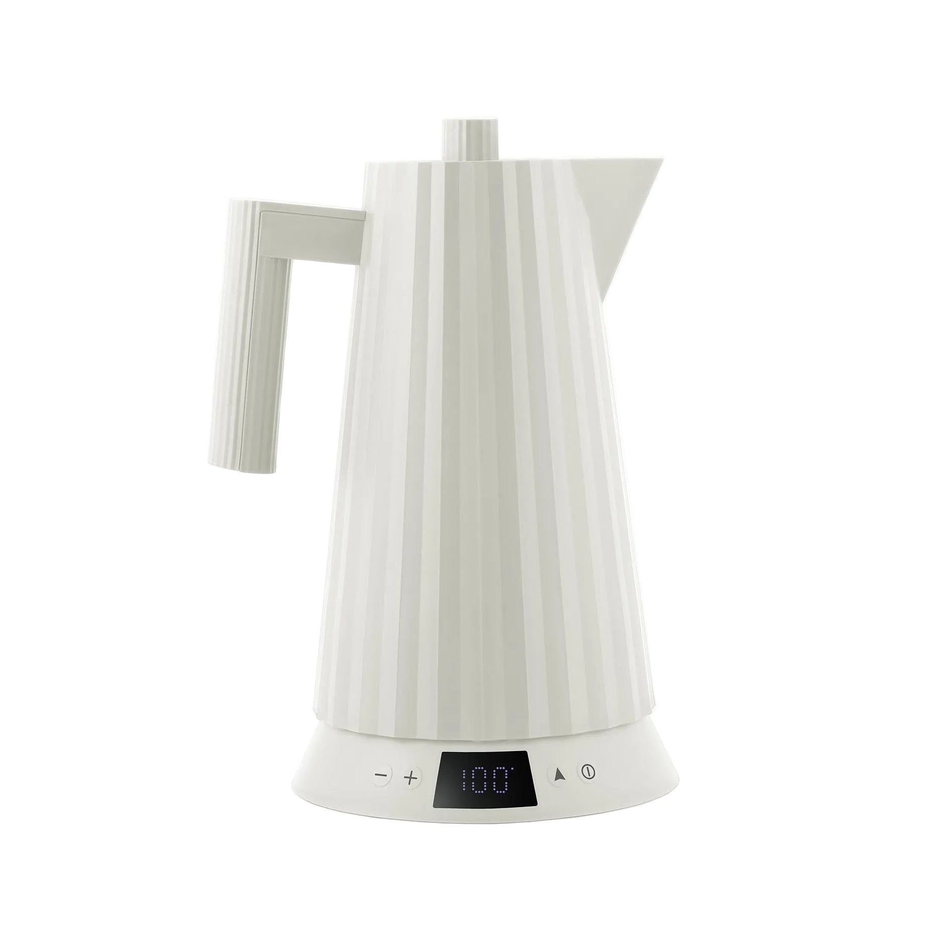Elektrischer Wasserkocher mit Temperaturregelung PLISSÉ weiß