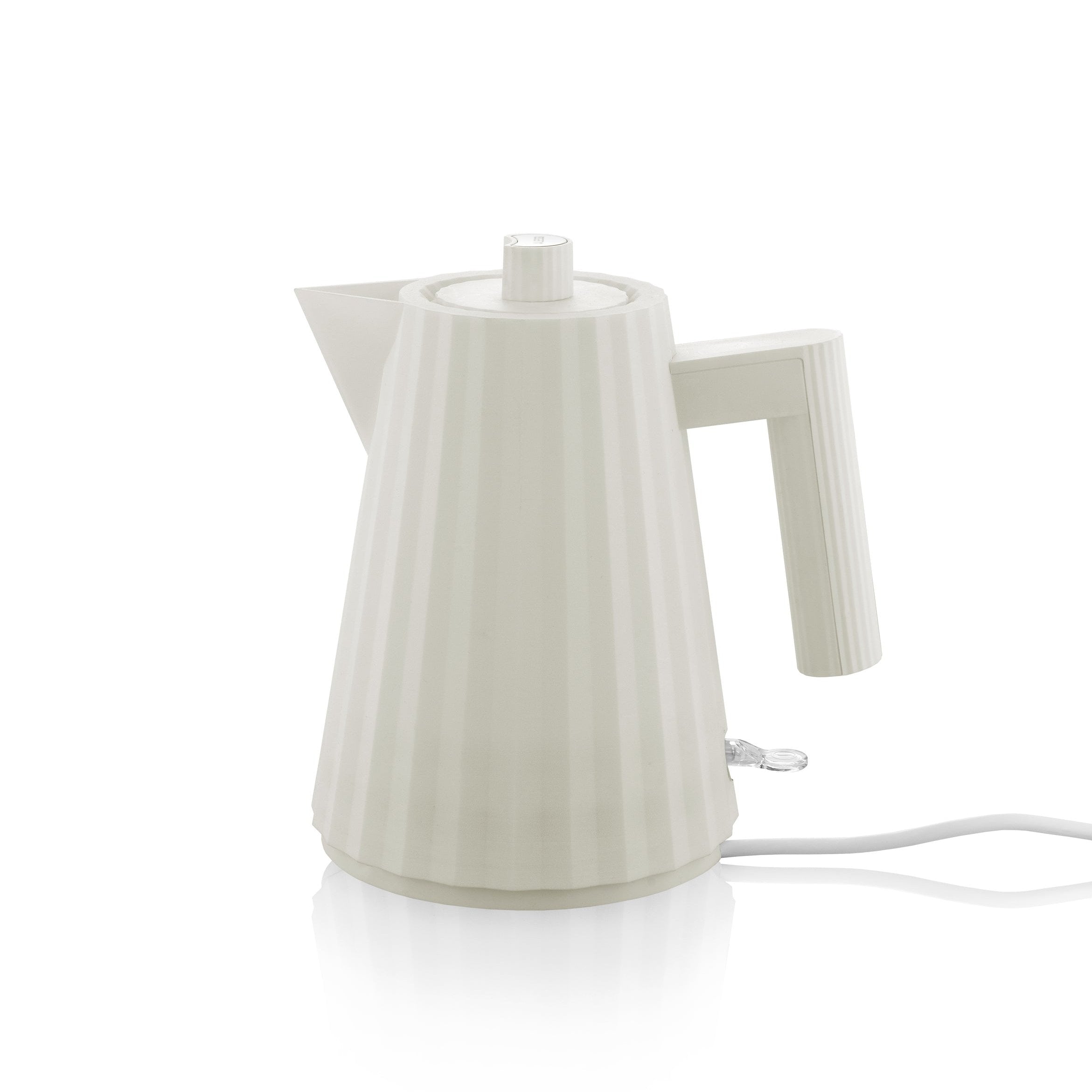 Plissé electric kettle white