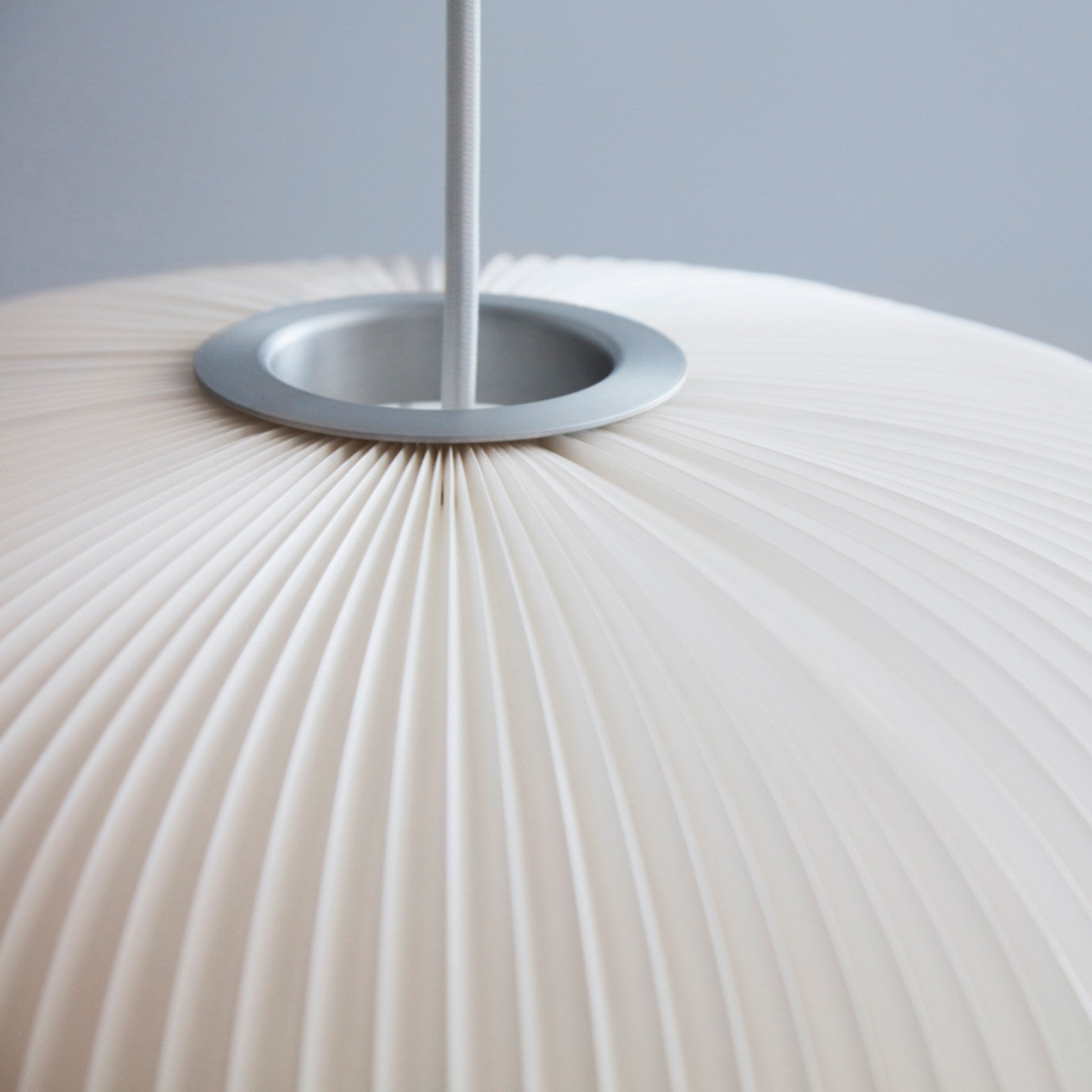 Hanging Lamp MODEL 132 LAMELLA 1 white with silver finish