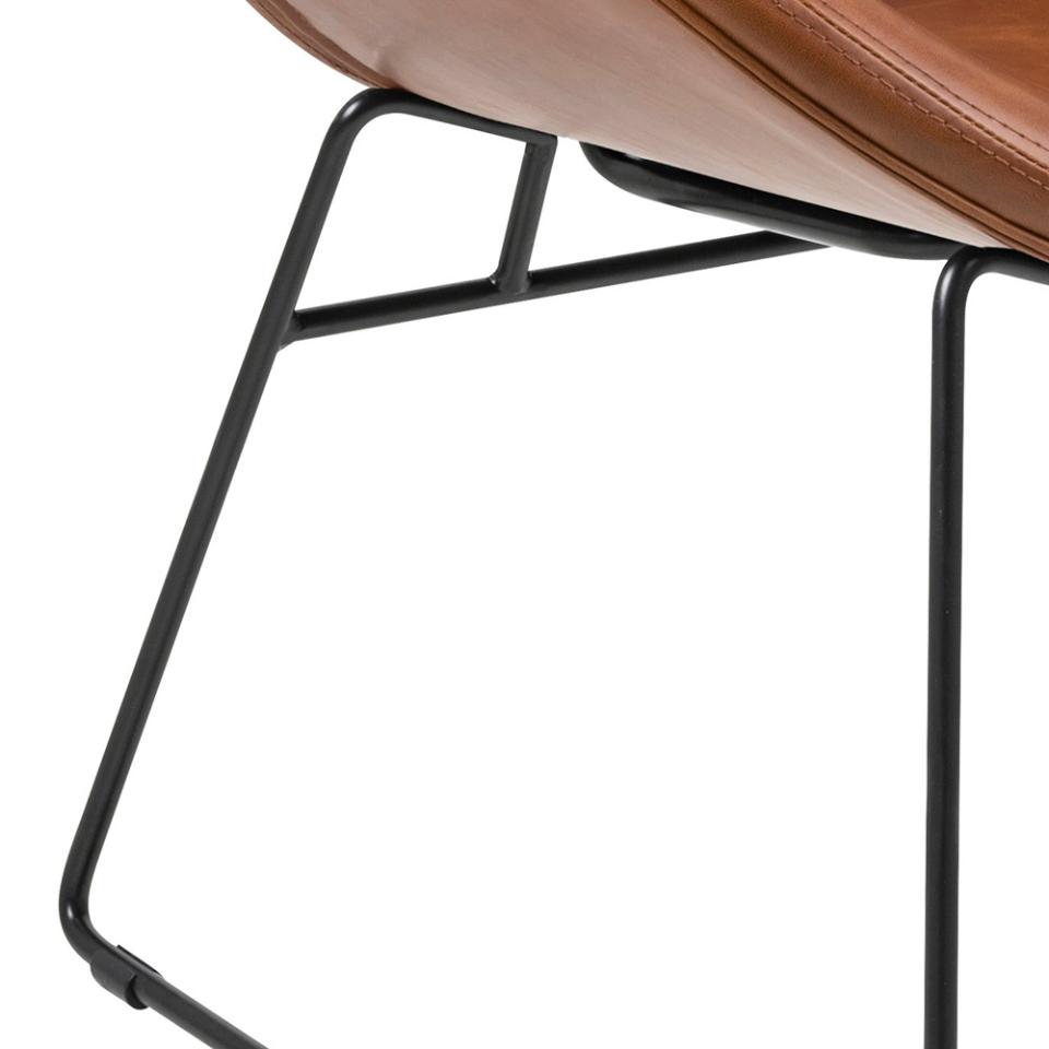 CAZAR Armchair Ecoskóra Brandy with a black base