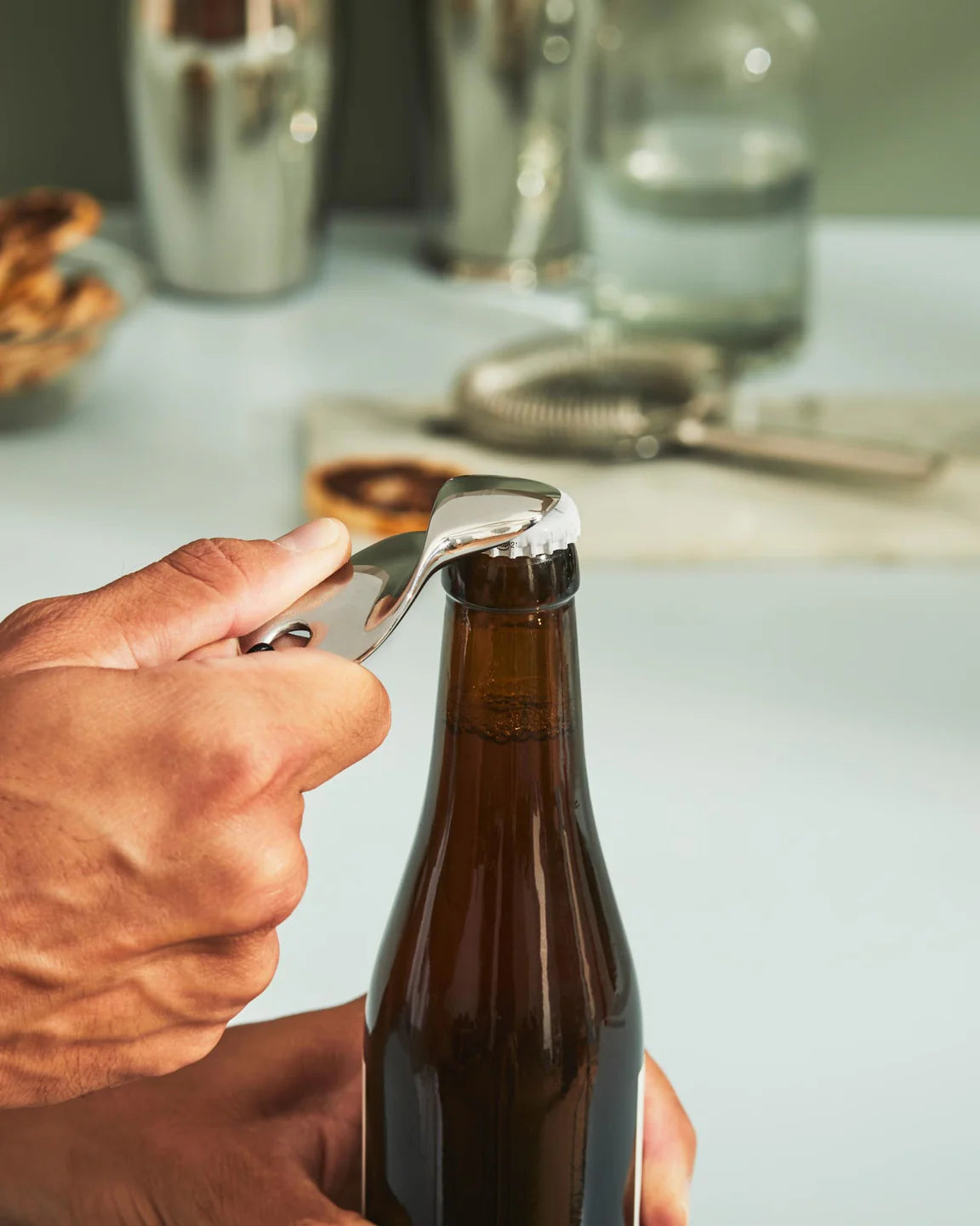 Steel bull bottle opener