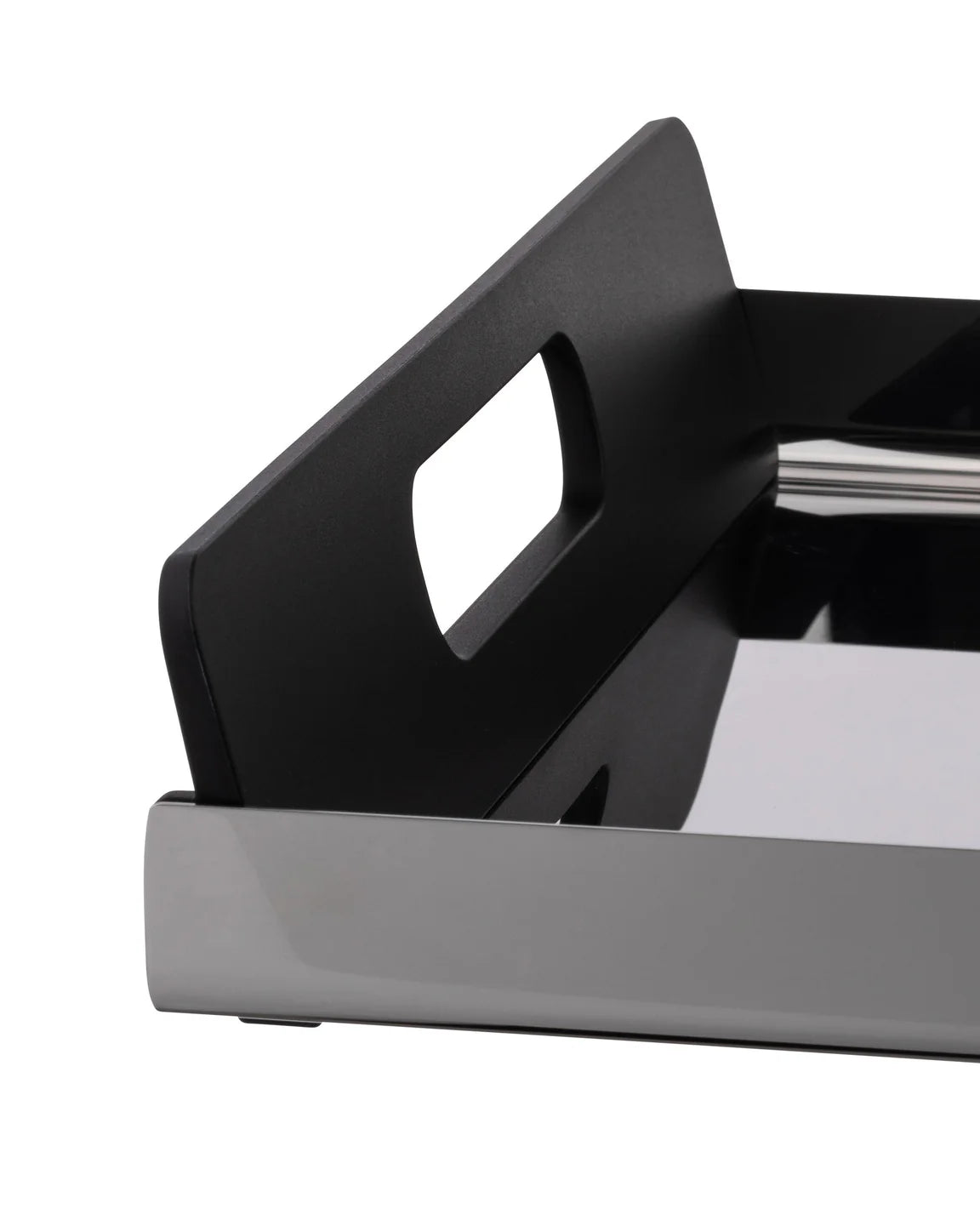 Silver vassily tray with black