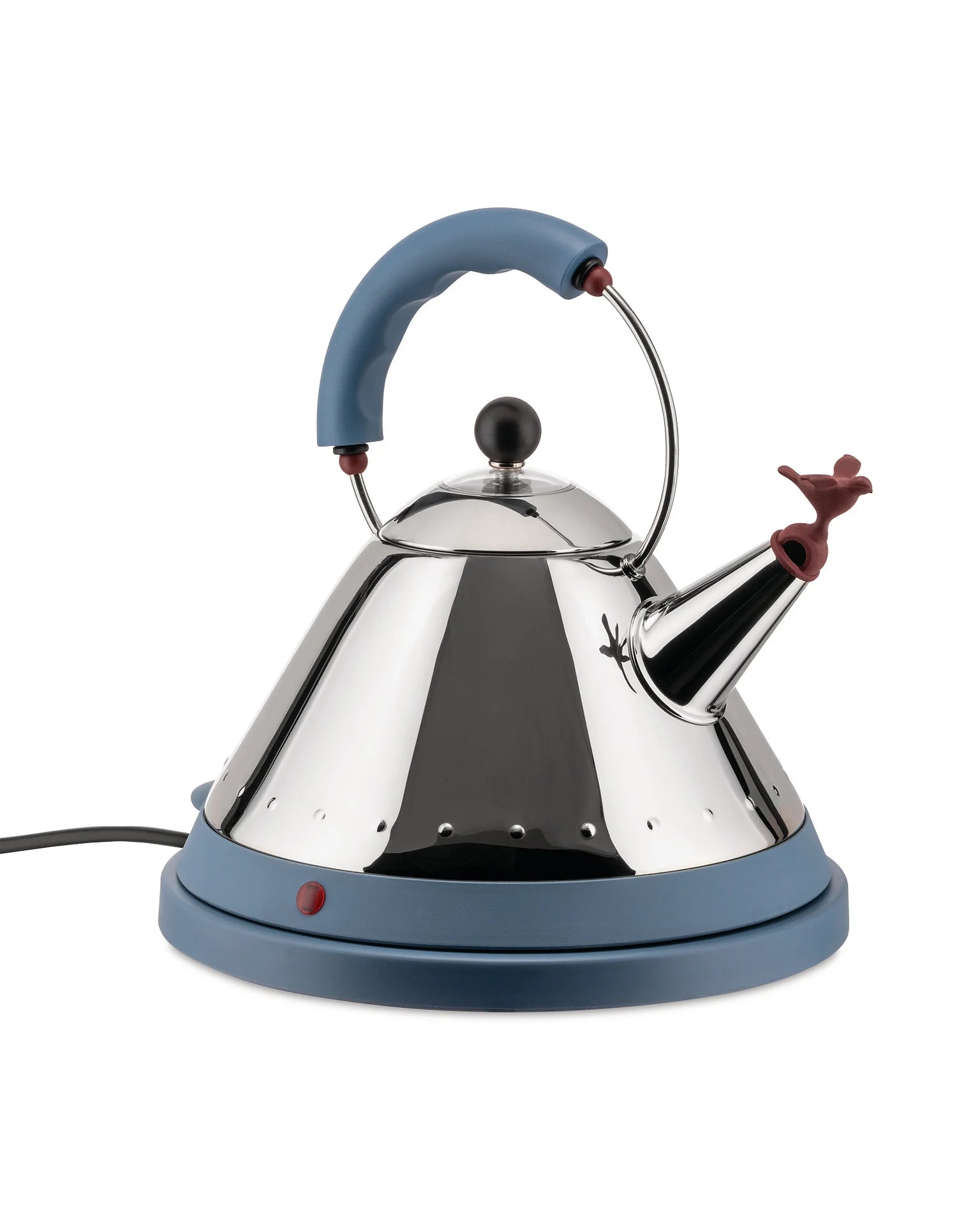 Silver and light blue electric kettle MG32