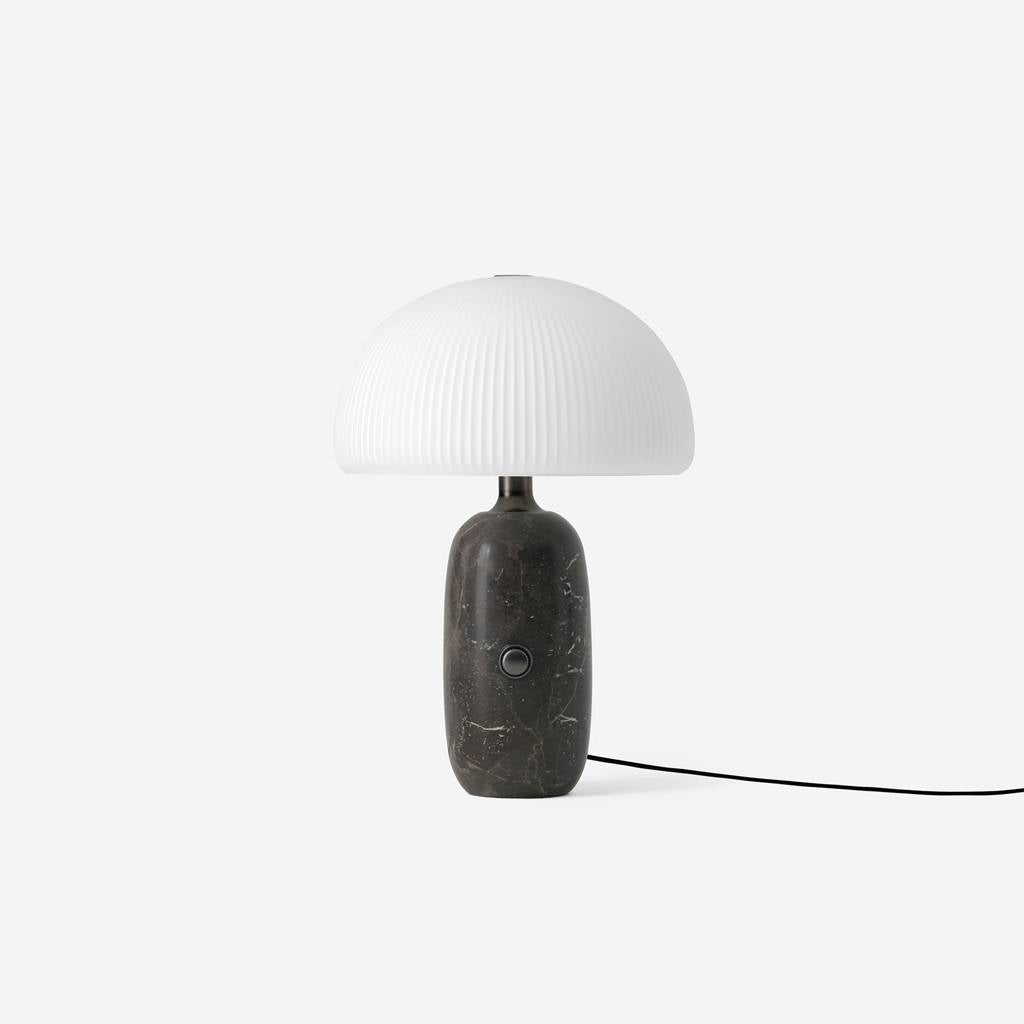 Sculpture Table Lamp in Gray Marble