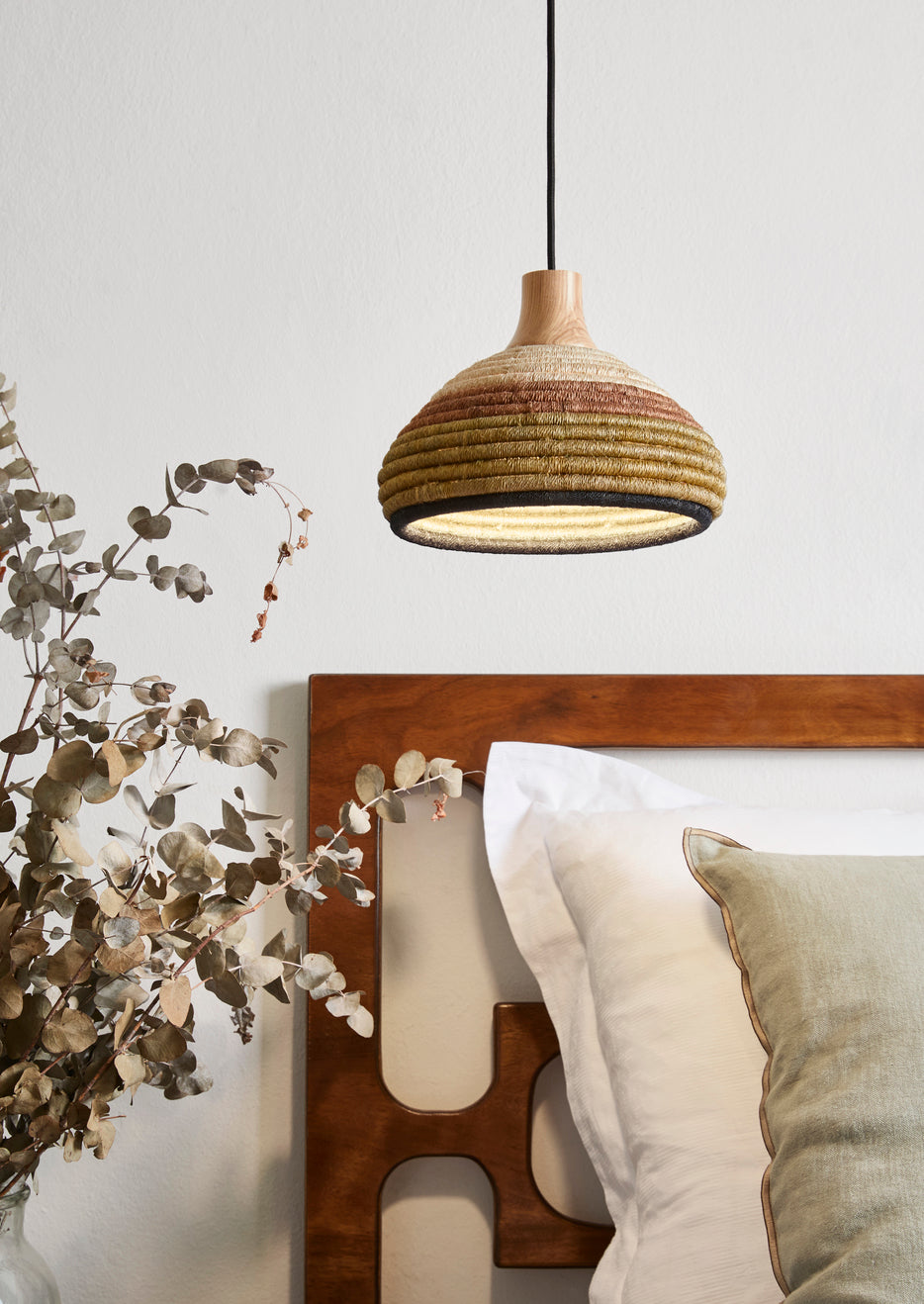 Green grass hanging lamp