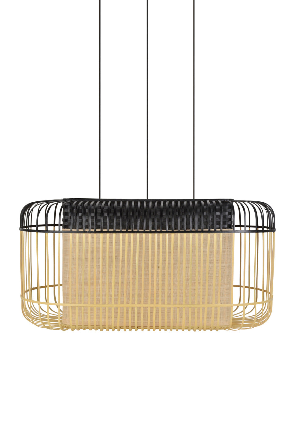 Black oval hanging lamp