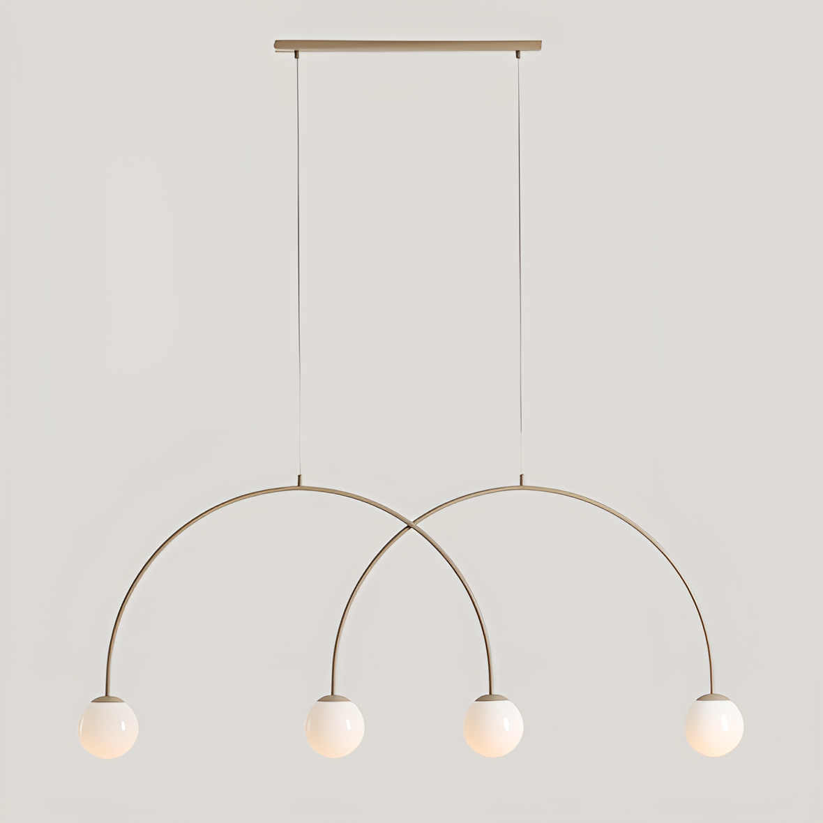 UNA DUO beige Hängelampe