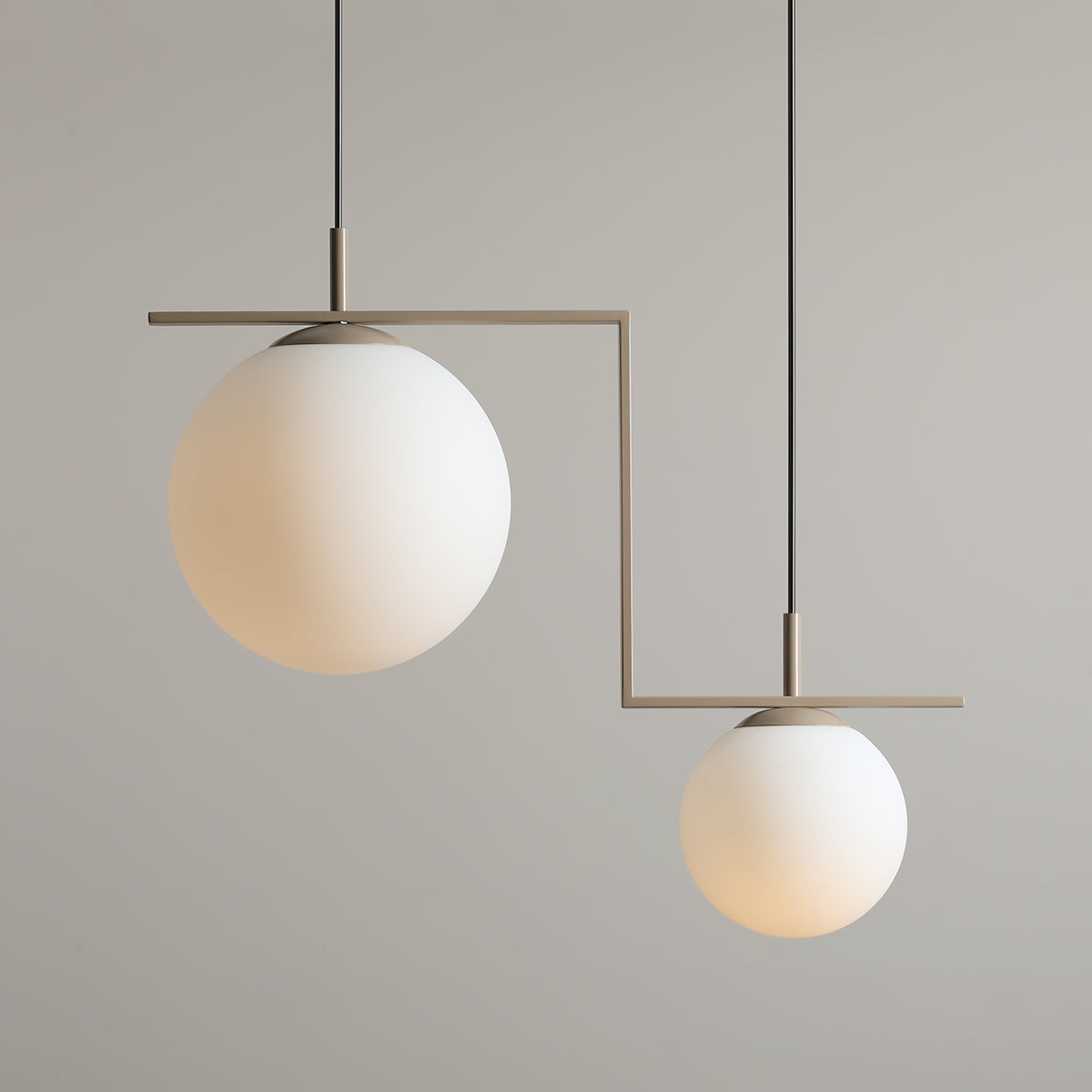 Hängelampe ZAC DUO beige