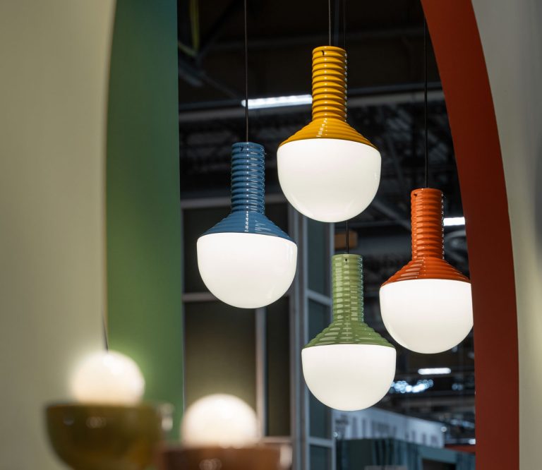 SELARÒN orange ceramic pendant lamp