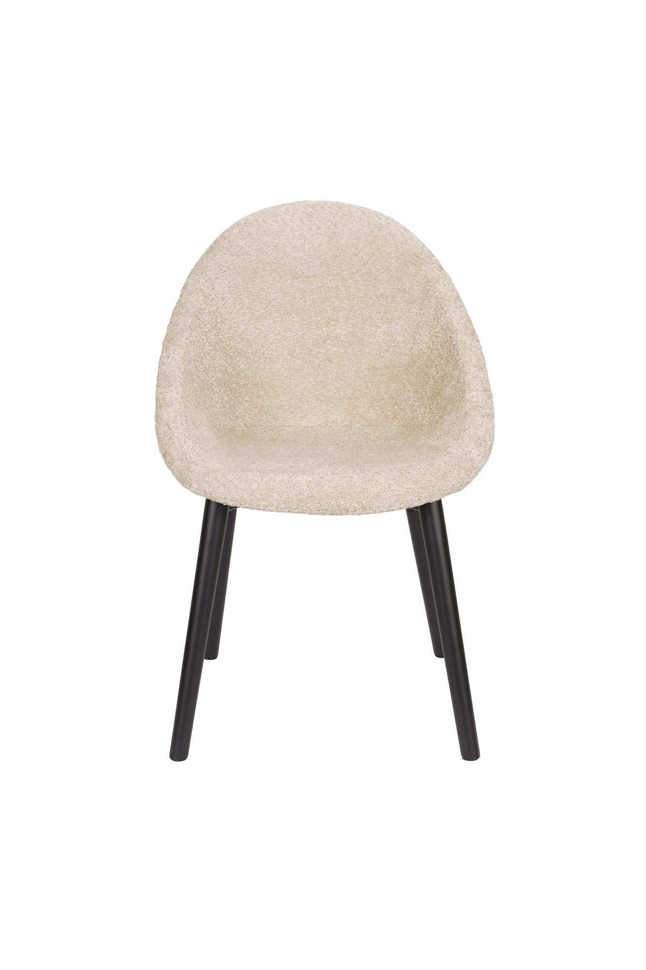 Fenna beige chair with a black base