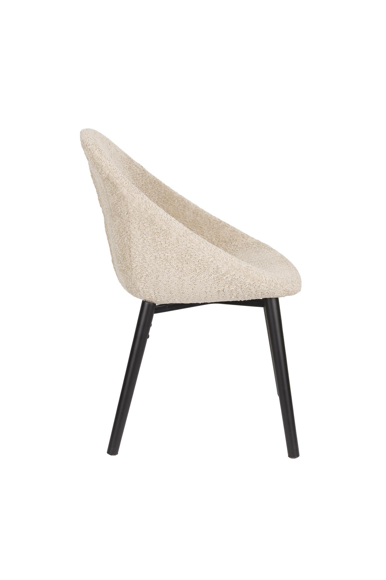 Fenna beige chair with a black base