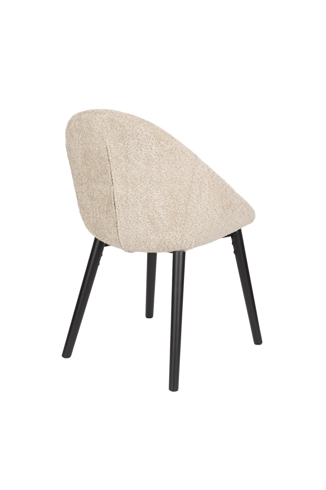 Fenna beige chair with a black base