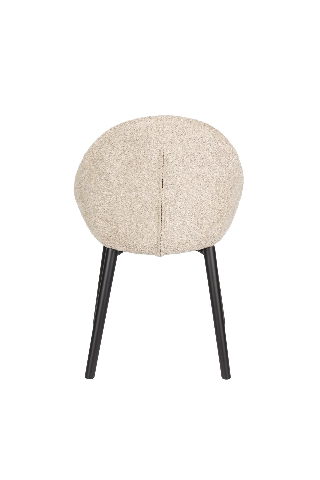 Fenna beige chair with a black base